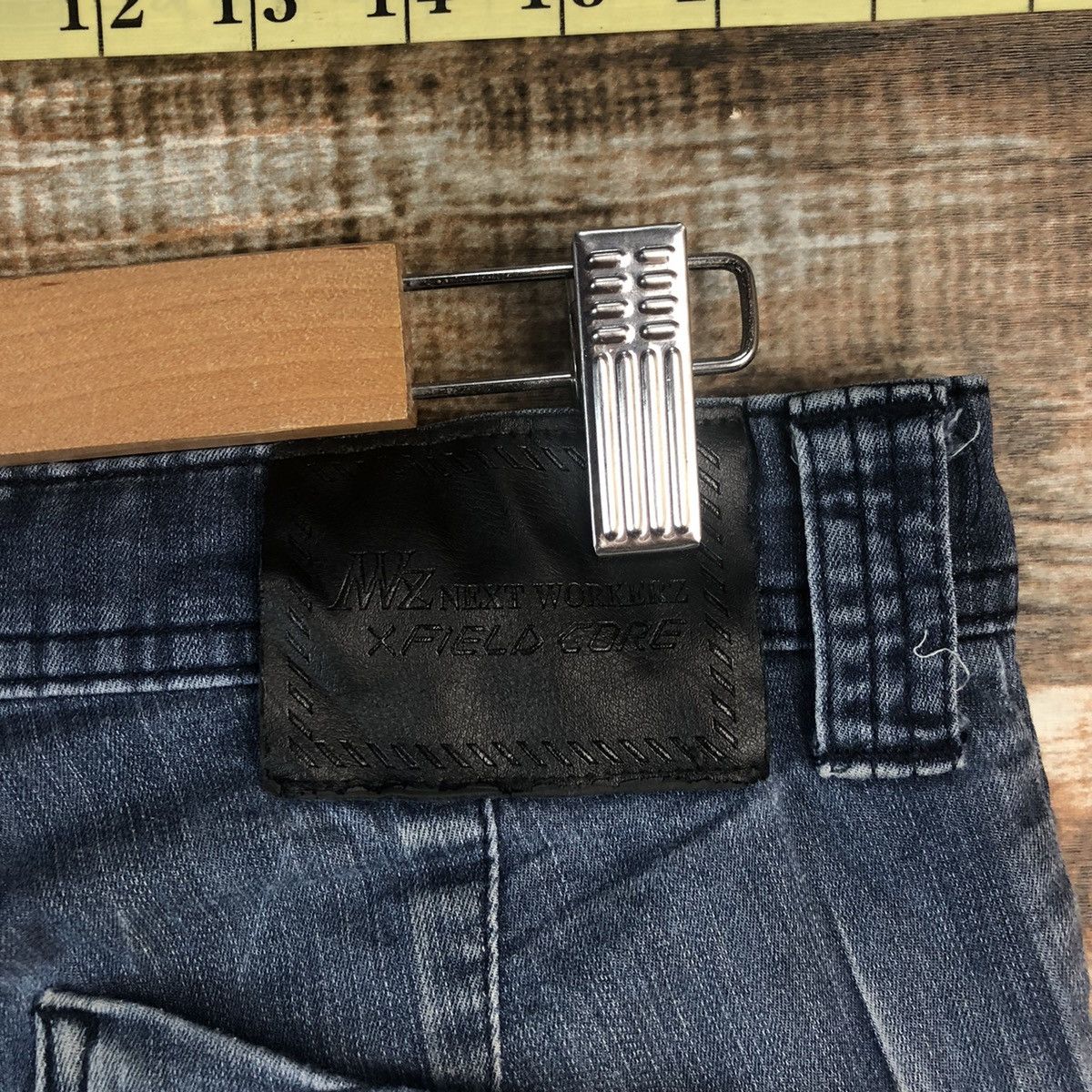 Japanese Brand Field Core Blue Distressed ripped Denim Pants #A2109 Size US 29 - 23 Thumbnail