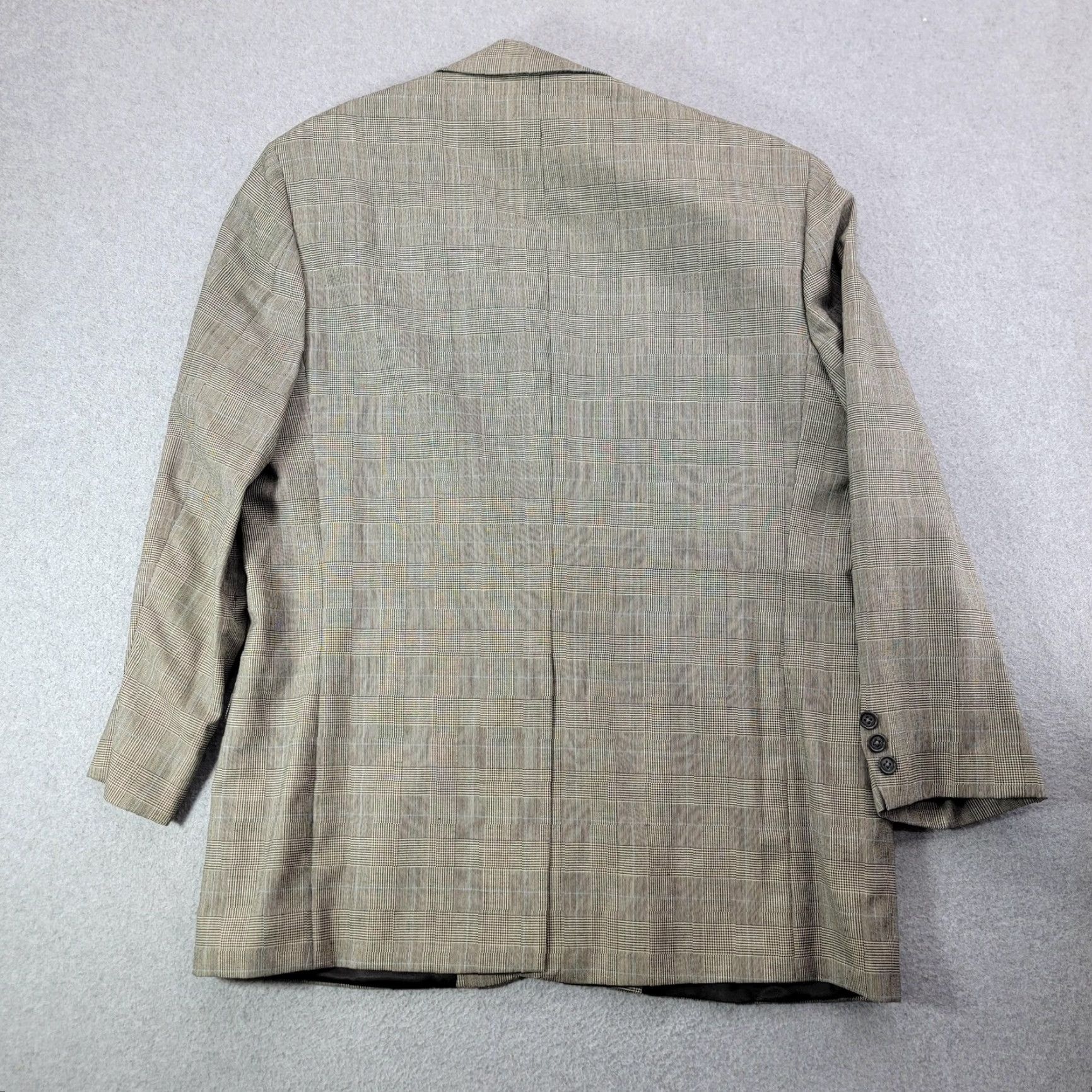 Brooks Brothers VINTAGE Brooks Brothers Sport Coat Mens 43R Brown Wool Glen Plaid Blazer Israel Size 46R - 5 Thumbnail