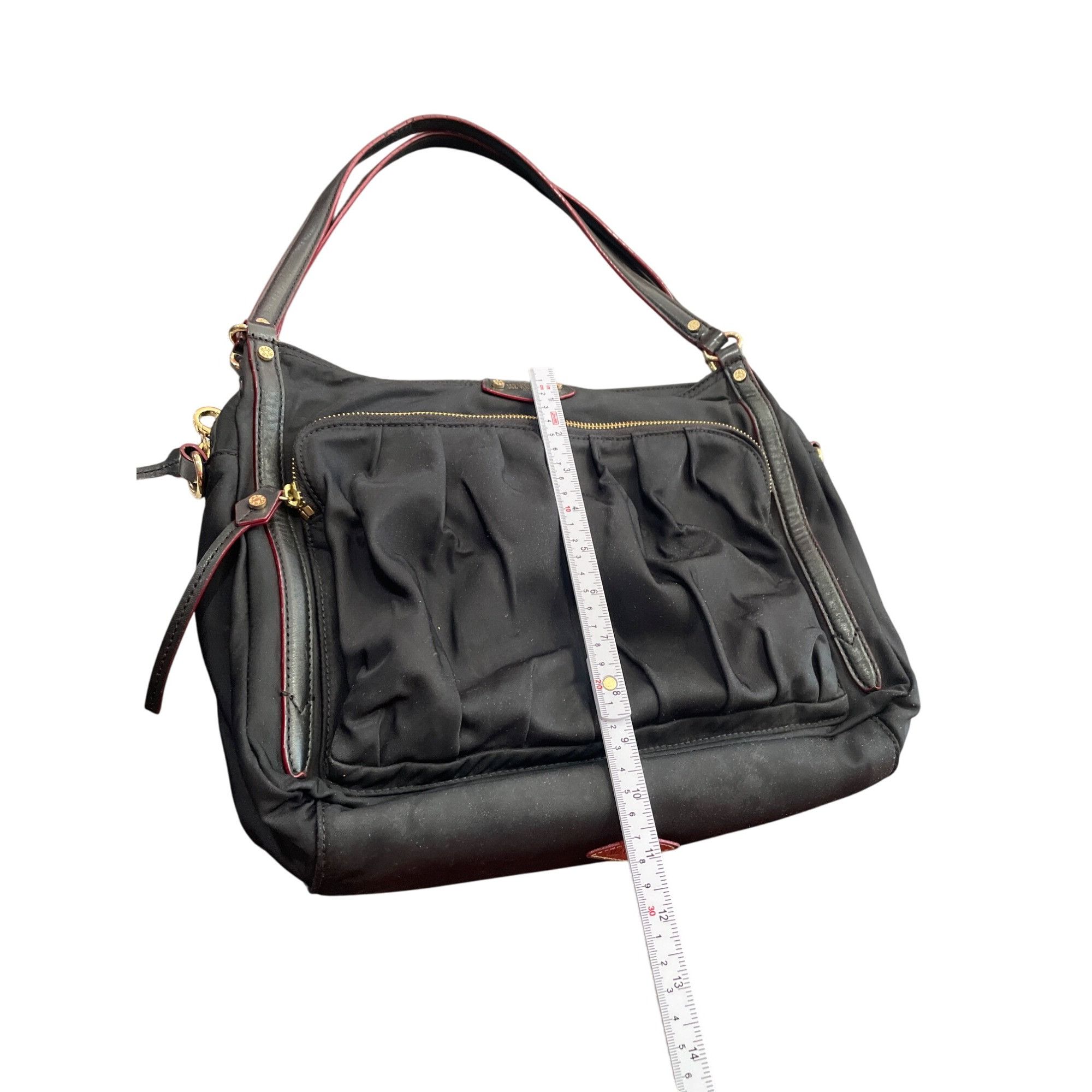 MZ Wallace MZ Wallace womans Black Nylon Leather Trim Handbag crossbody Size ONE SIZE - 10 Thumbnail