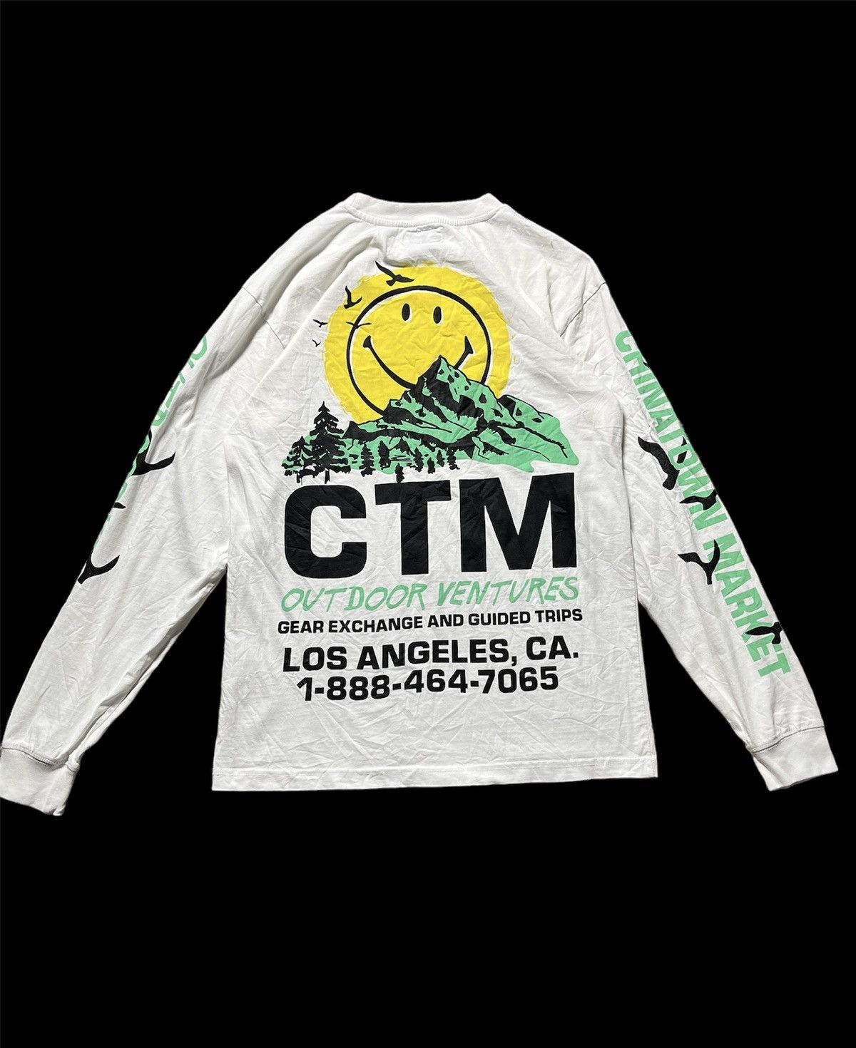 Market 🔥China town Market Smiley Face OvP Logo Long Sleeve Size US M / EU 48-50 / 2 - 1 Thumbnail