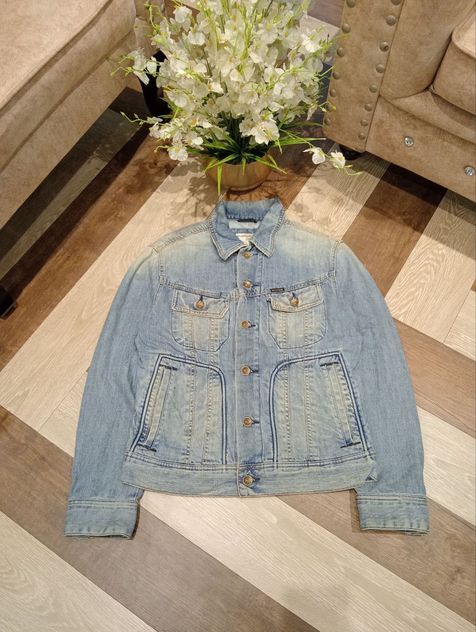 Energie ENERGIE LIGHT BLUE DENIM JACKET - MEDIUM Size US M / EU 48-50 / 2 - 2 Thumbnail