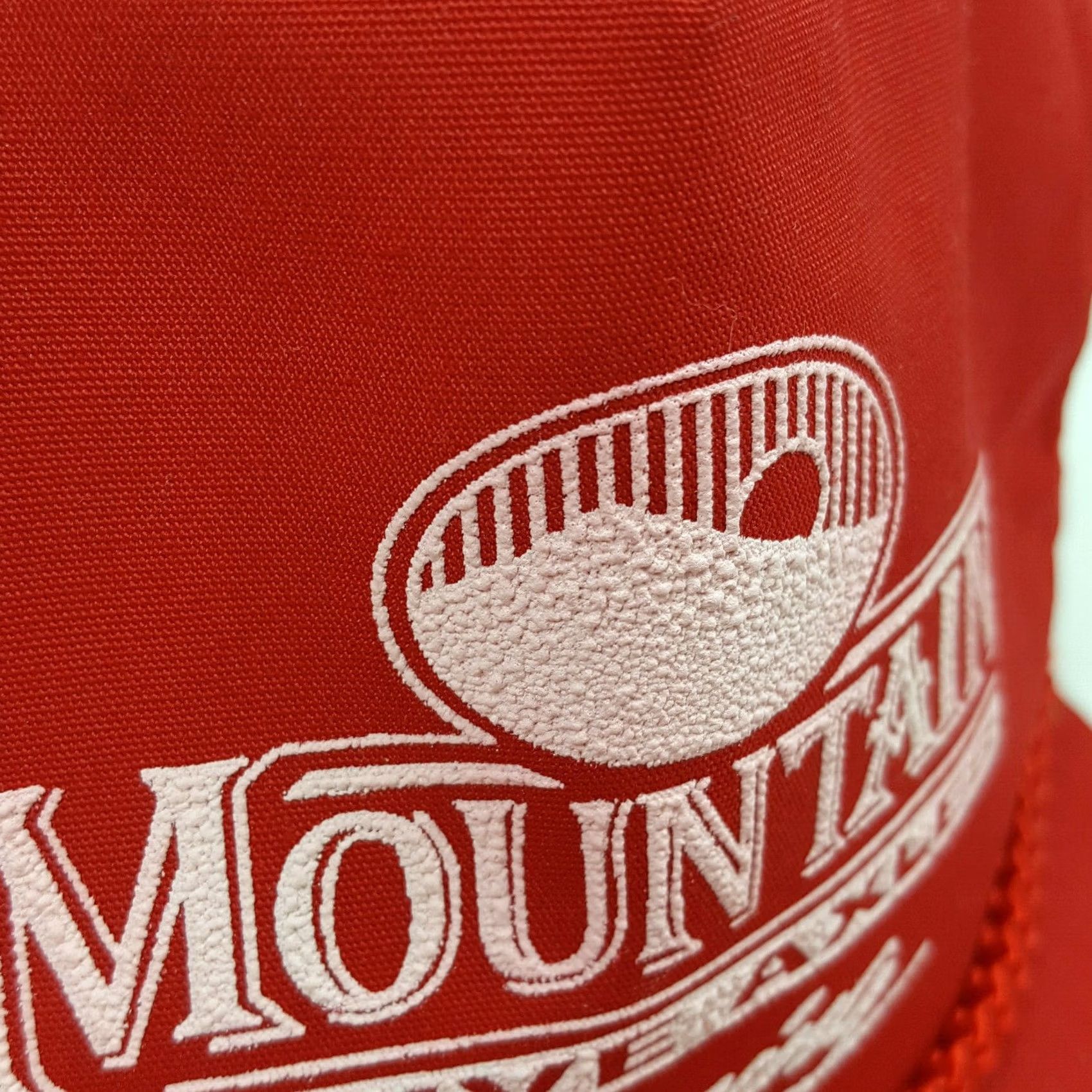 Vintage VINTAGE Mountain Axles Racing Puff Print Snapback Trucker Hat Hipster Men Adjustable Red Racing 80s Retro Solid Sport Baseball Cap Size ONE SIZE - 4 Thumbnail