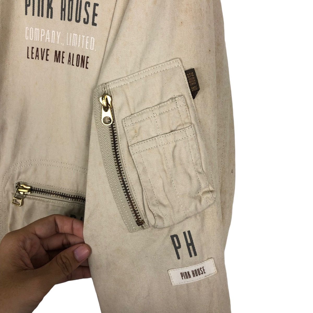 Japanese Brand 🔥Vintage Varsity Jacket Pink House Big Logo Spell Out Size US M / EU 48-50 / 2 - 12 Thumbnail