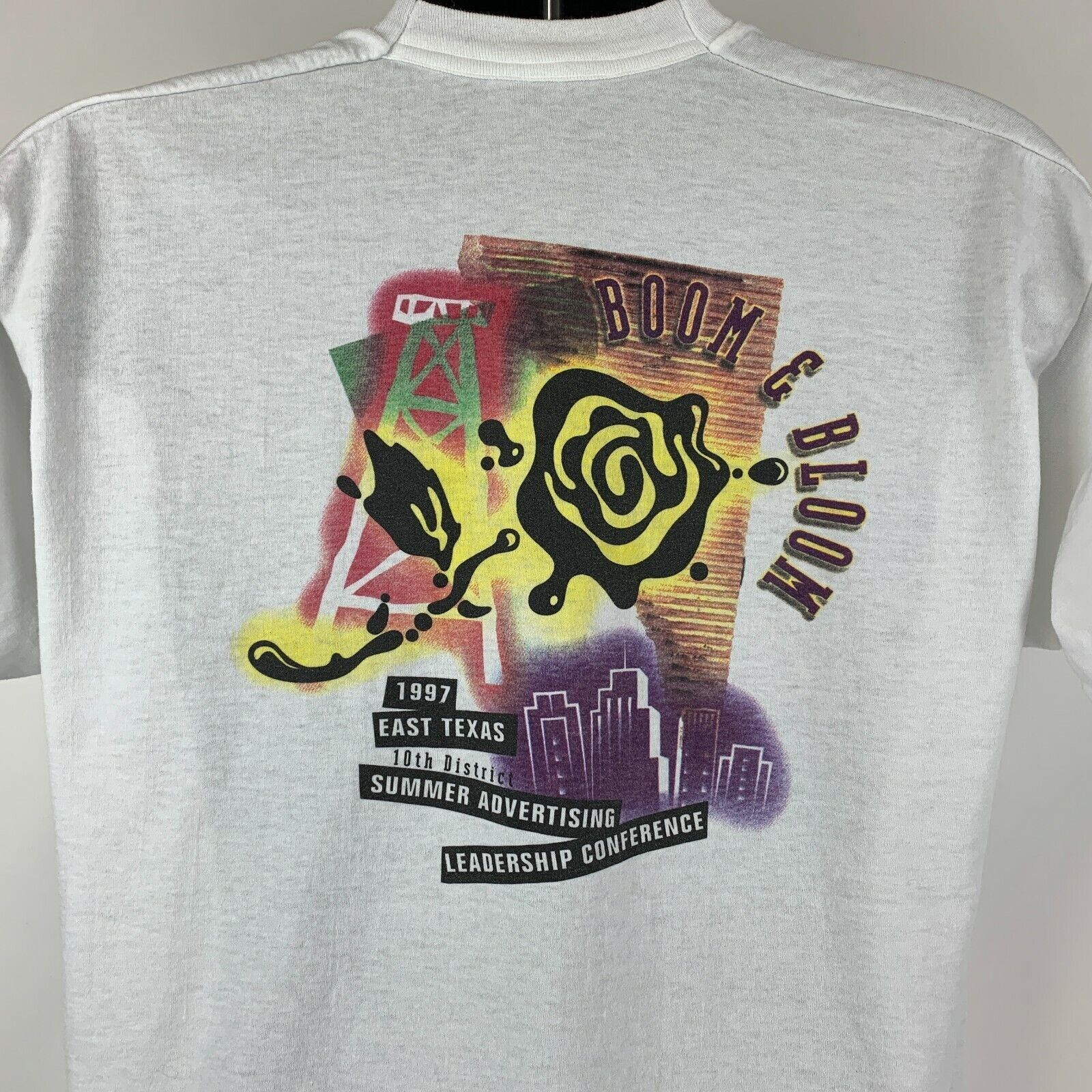 Fruit Of The Loom Vintage Boom & Bloom Texas T Shirt Mens X-Large 
