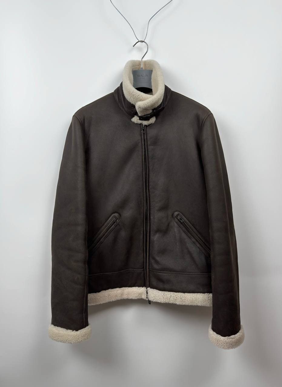 Loro Piana Loro Piana Shearling Leather Jacket Size US XL / EU 56 / 4 - 5 Thumbnail