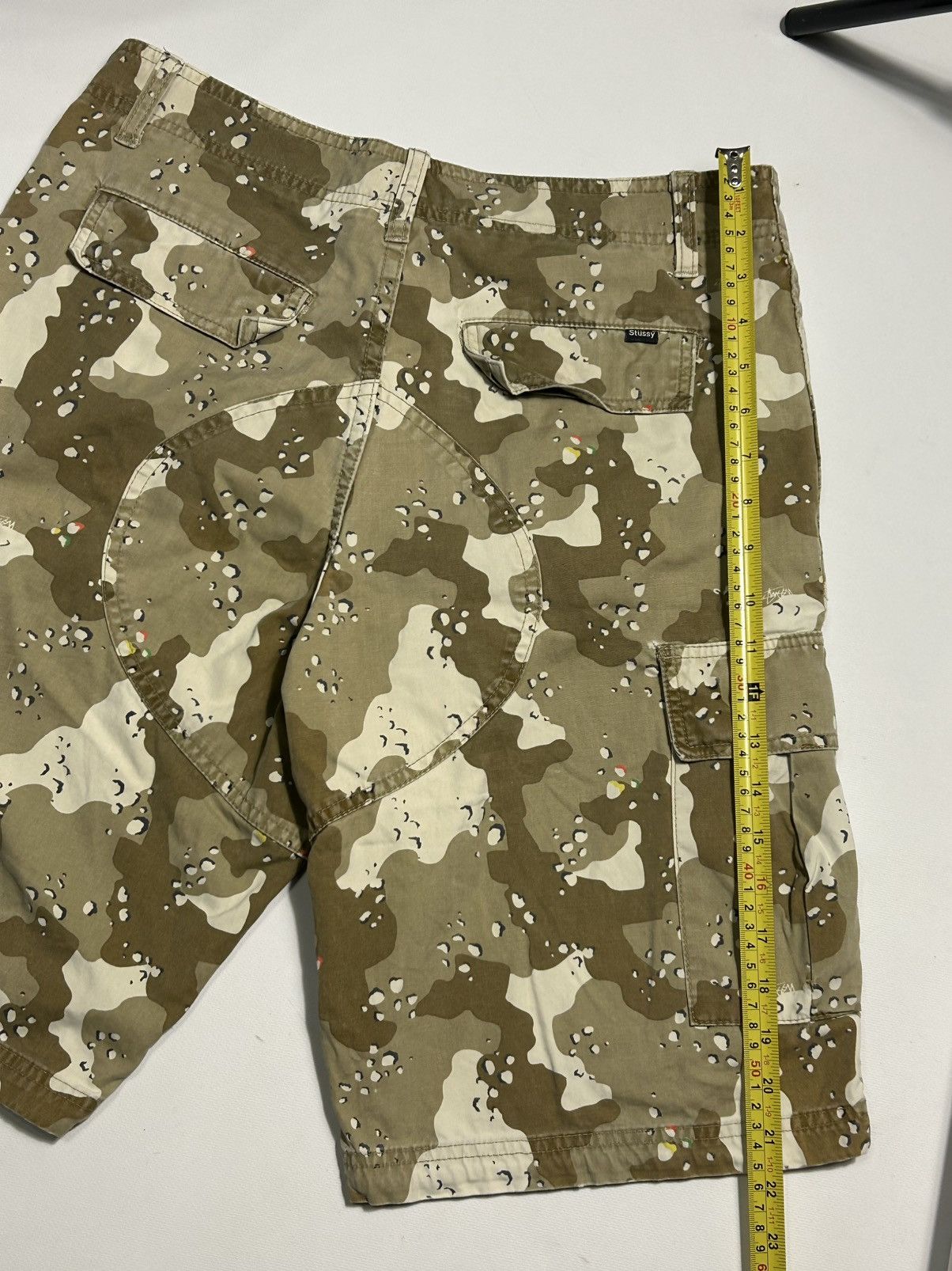 Stussy × Vintage Stussy Vintage Cargo Shorts Camo Mens Size 30 Size US 30 / EU 46 - 15 Thumbnail
