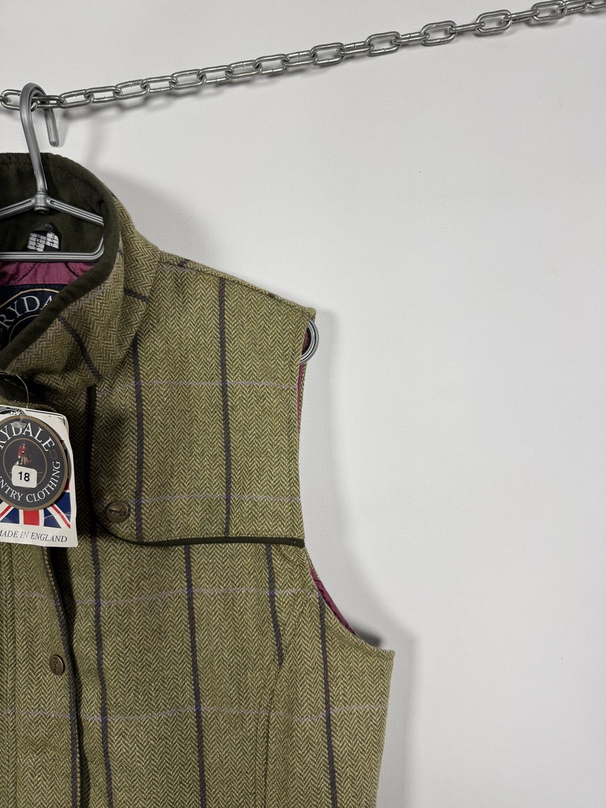 Vintage Rydale Country Clothing Zip Vest Wool Belton Tweed Waistcoat Size XL / US 12-14 / IT 48-50 - 2 Thumbnail