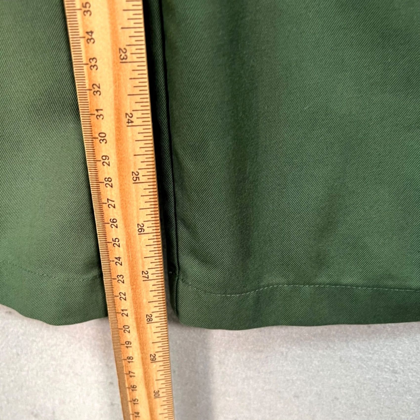 Cider Cider Womens Pants Casual Wide-Leg High-Waisted Green Polyester Front Pleated Inseam 28in Size M Size 32" / US 10 / IT 46 - 6 Thumbnail