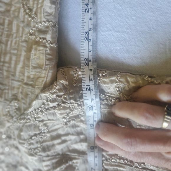 Other Chico's Champagne Embellished Allasendro Evening Event Lined Size L / US 10 / IT 46 - 9 Thumbnail