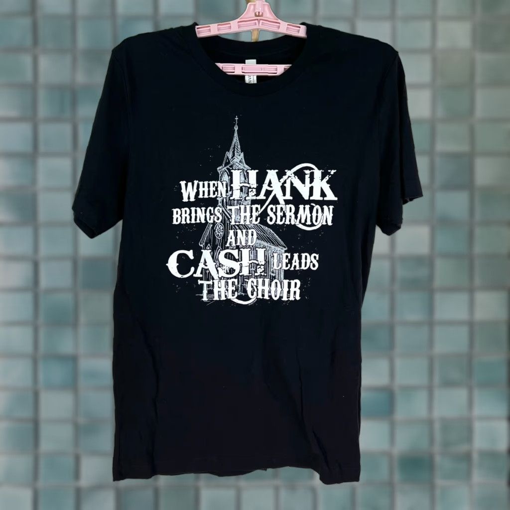 Vintage Hank Jr And Johnny Cash Sermon T Shirt Sz M Bella Canvas Women's Size M / US 6-8 / IT 42-44 - 1 Thumbnail