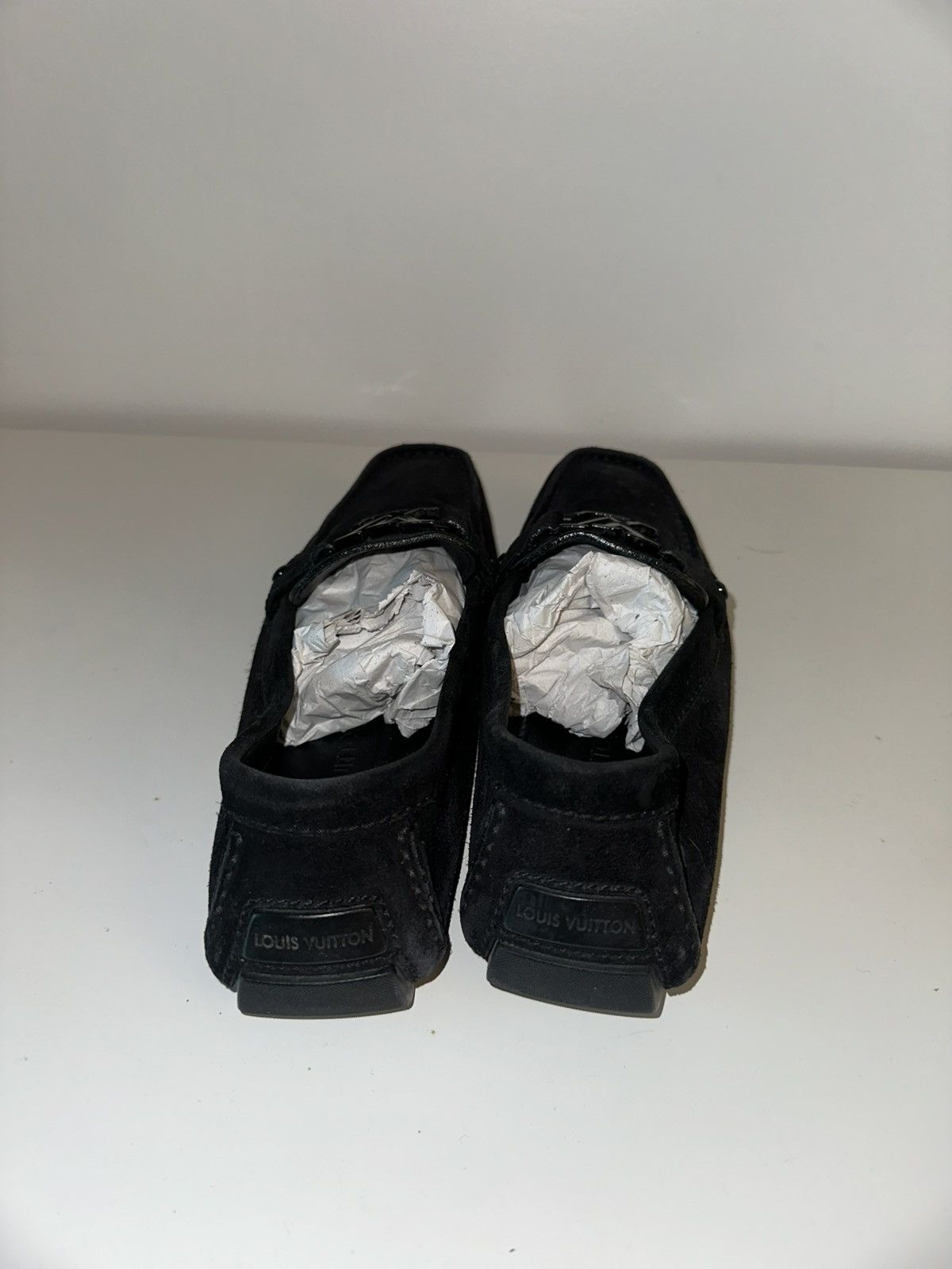 Louis Vuitton Louis Vuitton Black Suede Flat Loafer Size US 9 / EU 42 - 4 Thumbnail
