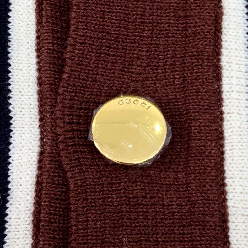 Gucci Gucci Red vertical striped linen V-neck knitted cardigan ja Size US S / EU 44-46 / 1 - 5 Thumbnail