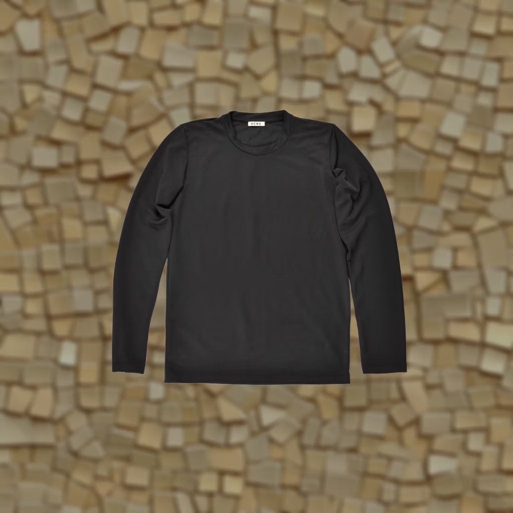 Acne Studios Acne Studios Blix Nylon T-Shirt Longsleeve PAW13 Made in Portugal Size M Black Womens Size M / US 6-8 / IT 42-44 - 1 Thumbnail