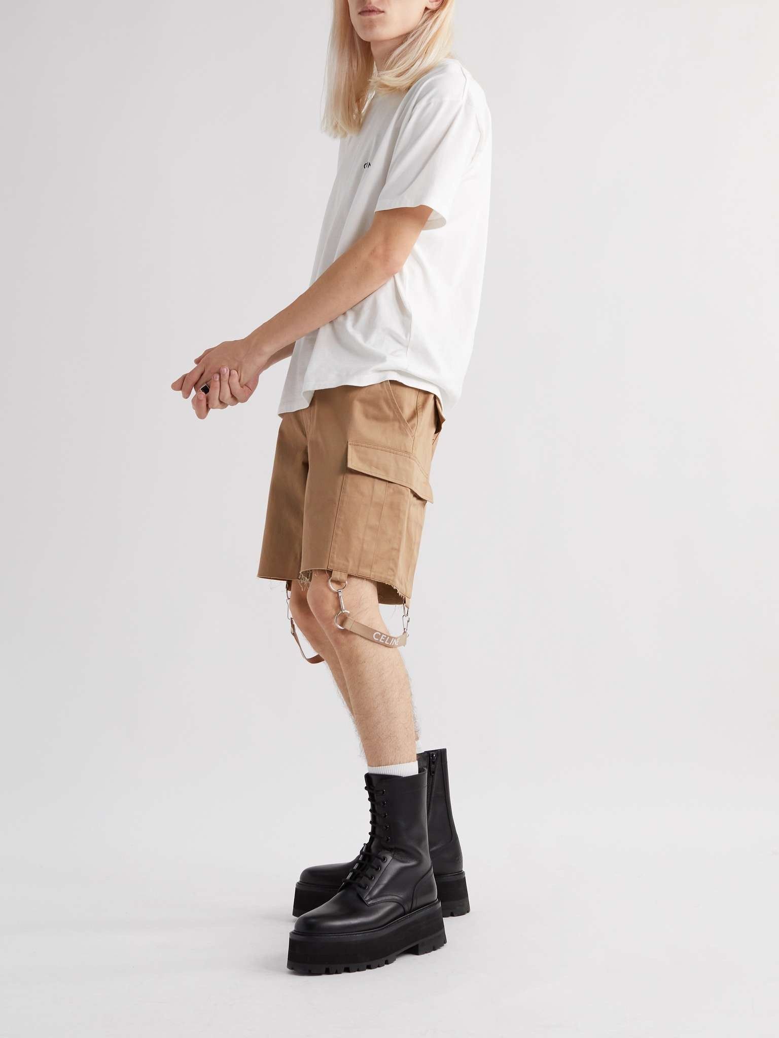 Celine o1bcso1str0225 2Z383219I Cotton Strapes Short in Beige Size US 32 / EU 48 - 2 Thumbnail