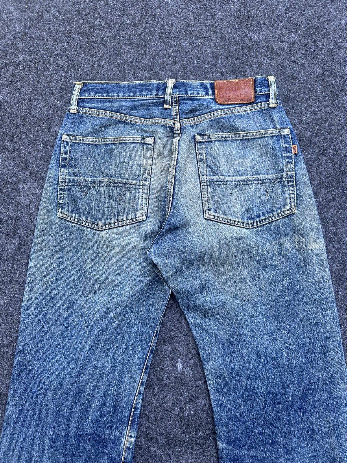 Edwin Vtg Edwin 505X Orange Tag Selvedge Ripped Denim 30x35 D42 Size US 30 / EU 46 - 3 Thumbnail