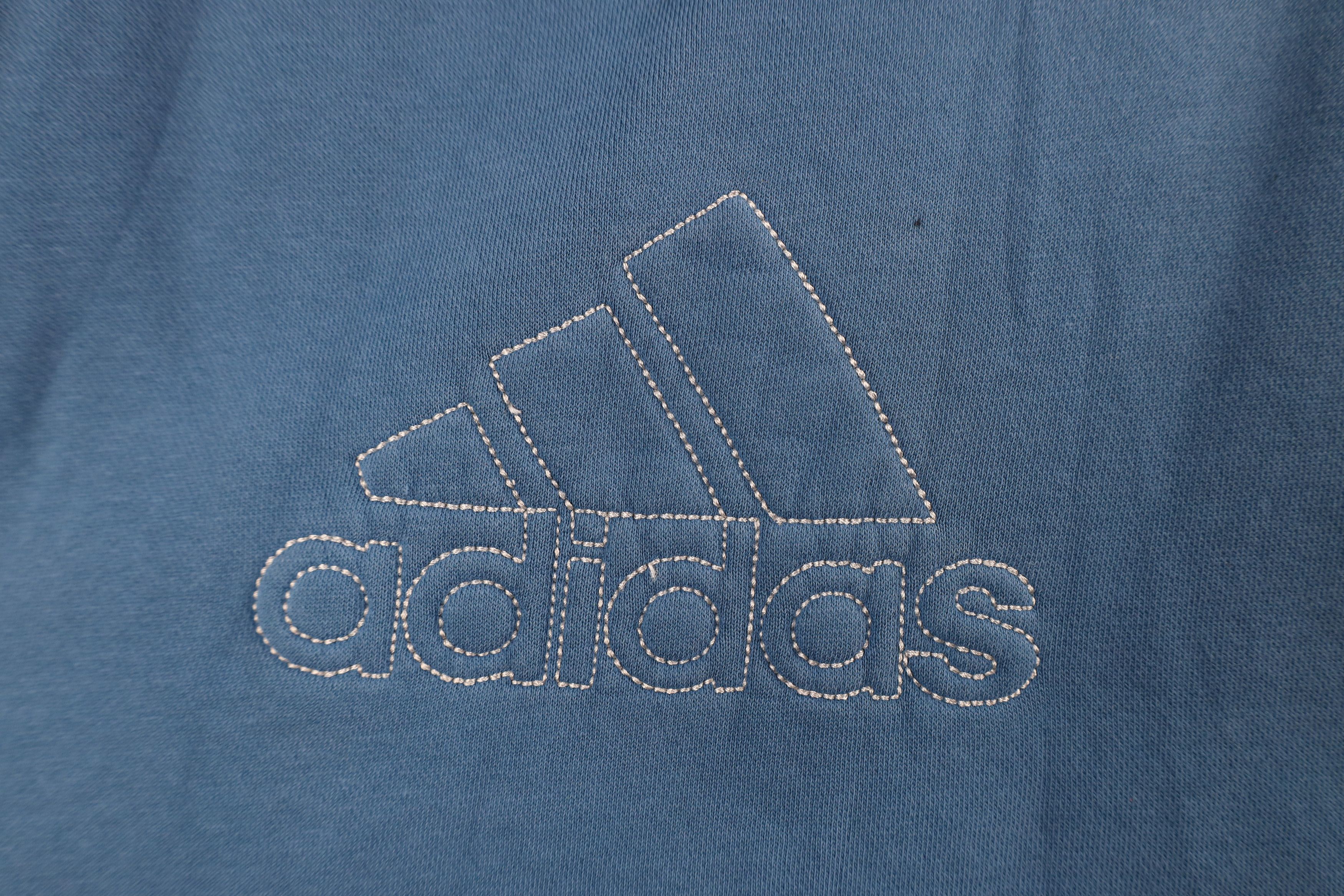 Adidas × Vintage Vintage 90s Adidas Spell Out Crewneck Sweatshirt Blue Size US XXL / EU 58 / 5 - 4 Thumbnail