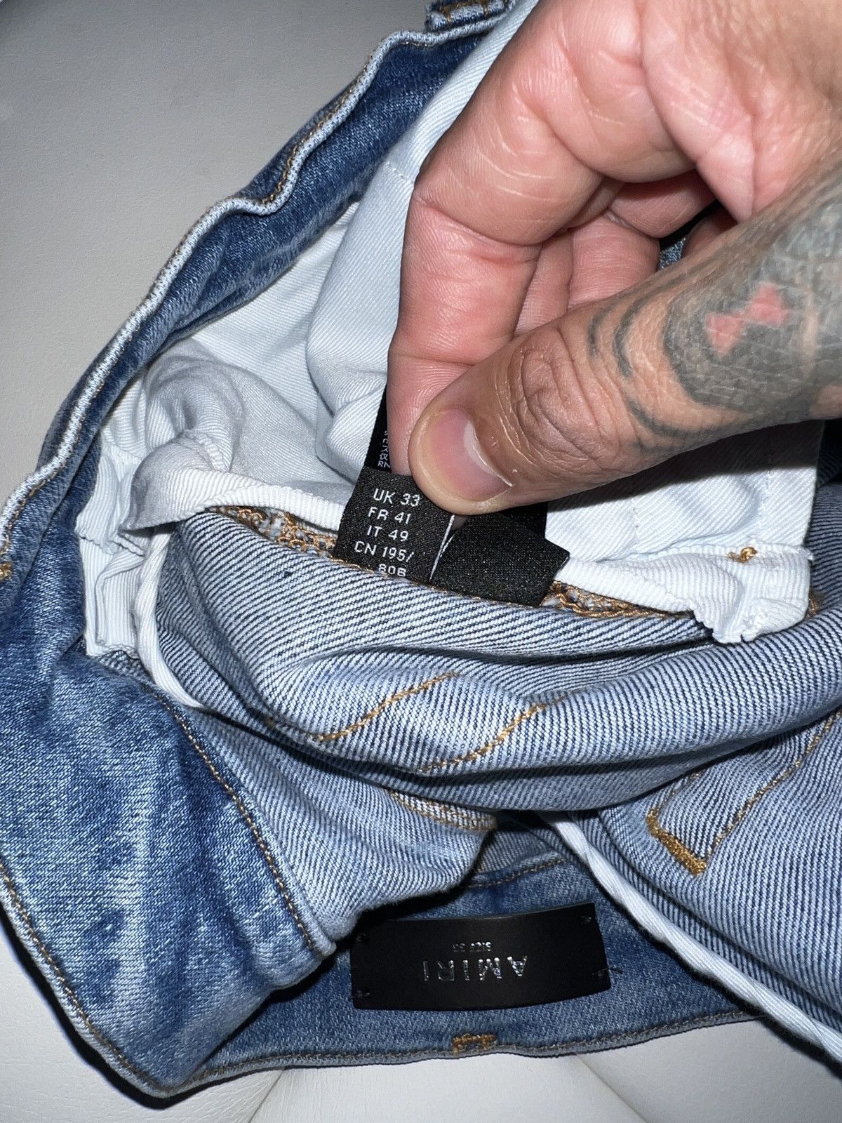 Amiri Amiri red patch mx1 jeans Size US 33 - 5 Thumbnail