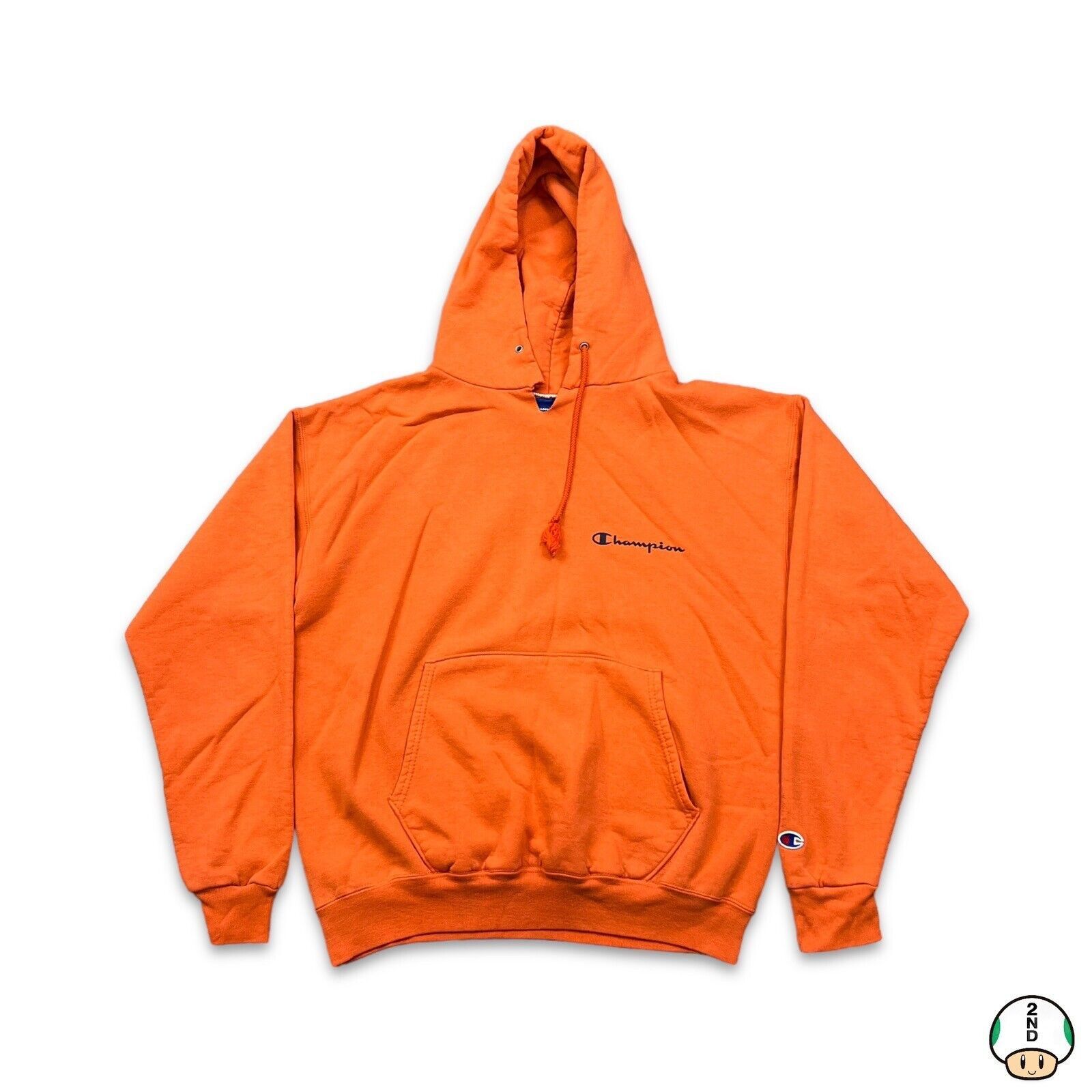 Champion × Vintage Champion Hoodie Authentic Script Distress Hooded Sweatshirt Size US M / EU 48-50 / 2 - 1 Thumbnail