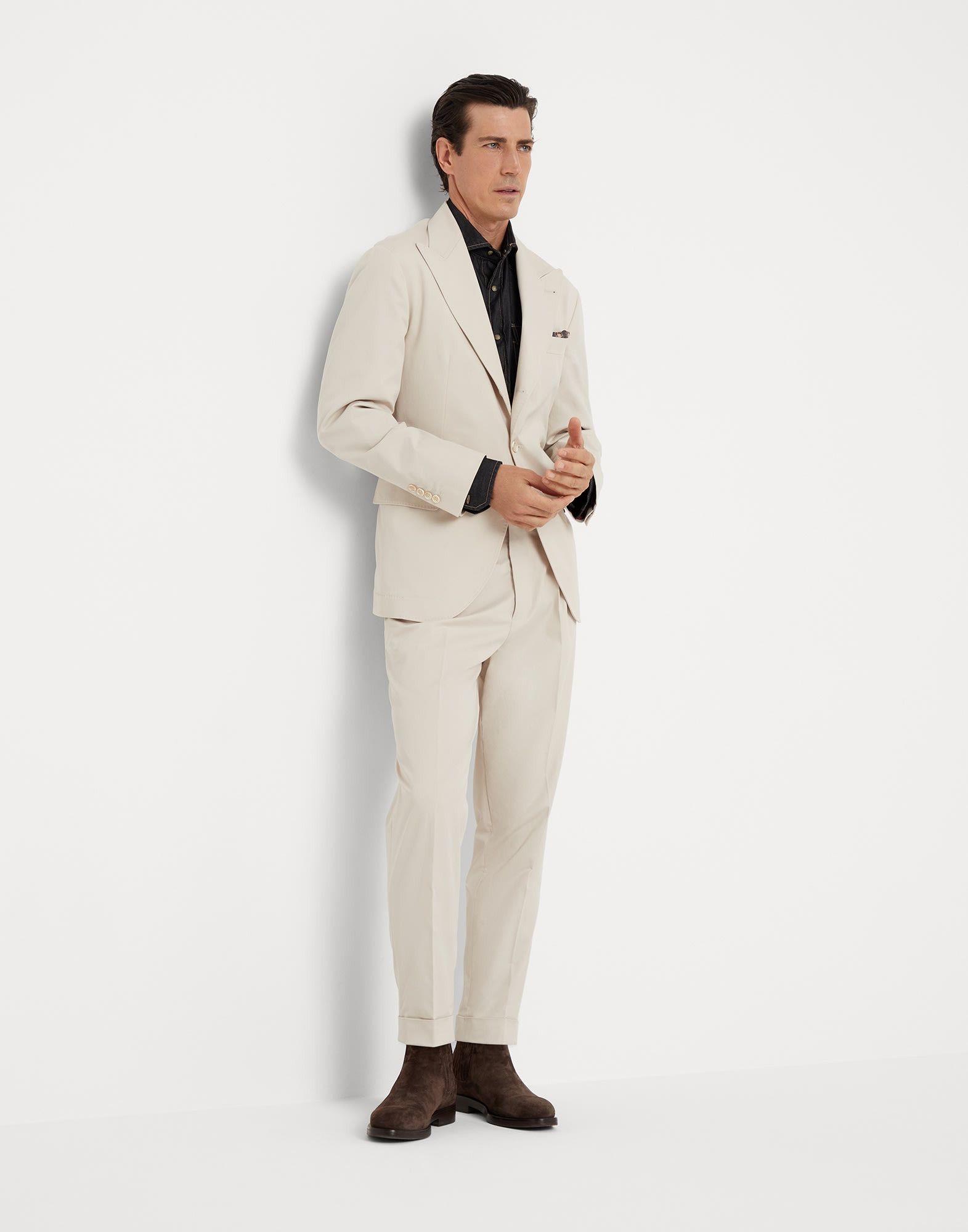 Brunello Cucinelli o1w1db10226 Suit Type Jacket in Light Beige Size US S / EU 44-46 / 1 - 2 Thumbnail