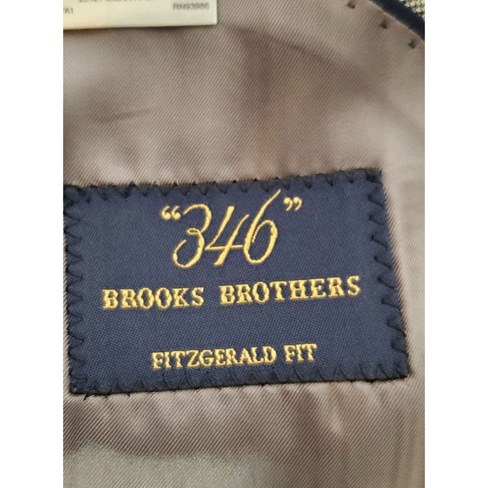Brooks Brothers Brooks Brothers Sport Coat Glen Plaid Wool Fitzgerald Fit 40R Mens 346 Notch Lapel 2-Button 4-Button Sleeve Regular Gray Blue Size US XXS / EU 40 - 6 Thumbnail