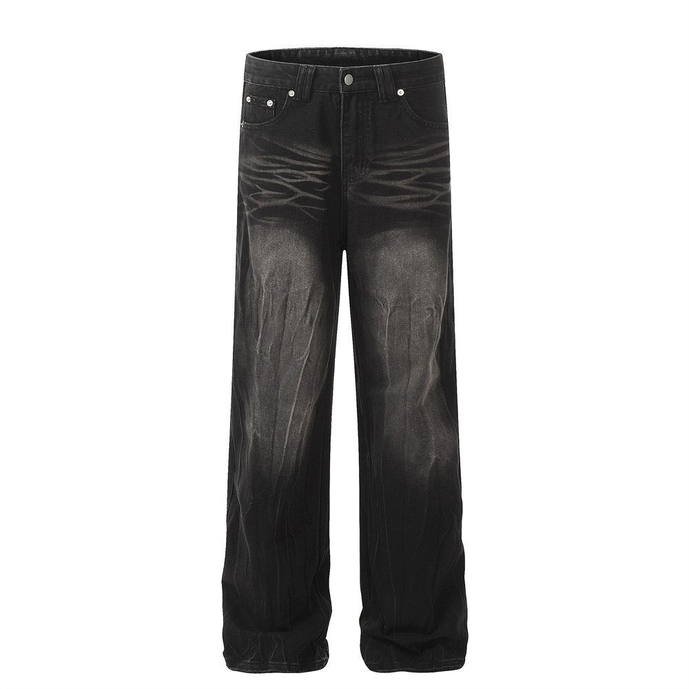 Japanese Brand × Jean Contrast color distressed punk washed loose jeans Size US 32 / EU 48 - 1 Thumbnail