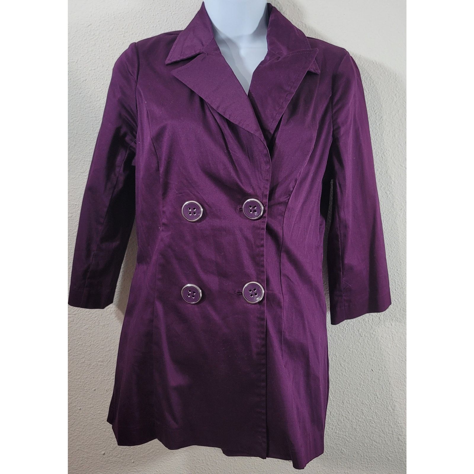 Other Heart Soul Purple Double Breasted Notched Blazer Small Size S / US 4 / IT 40 - 1 Thumbnail