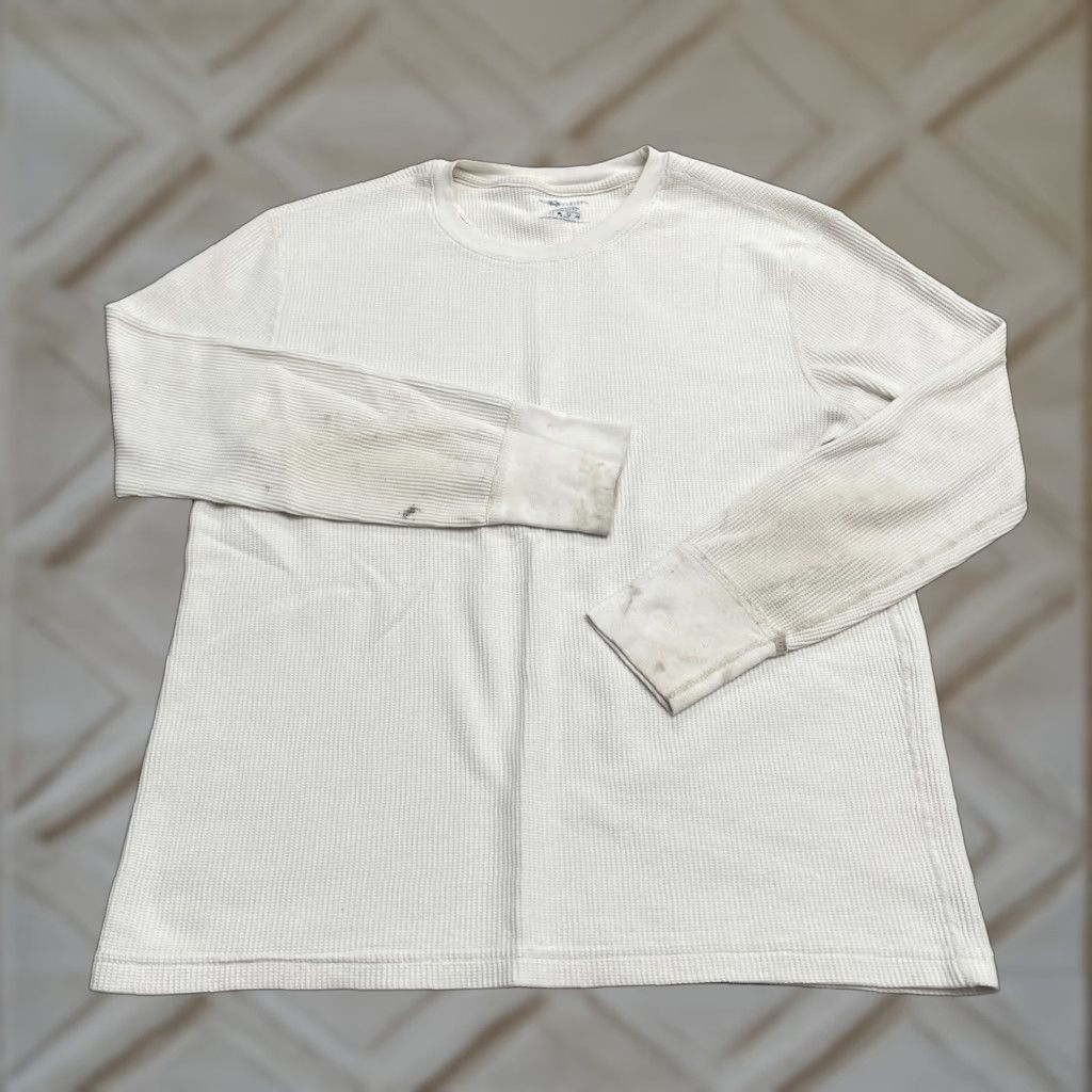 Fruit Of The Loom Fruit Of The Loom Shirt Men XL White Crew Long Sleeve T-Shirt Cadence: Classic, Outdoor, Designer / Regular Fit Size US XL / EU 56 / 4 - 1 Thumbnail