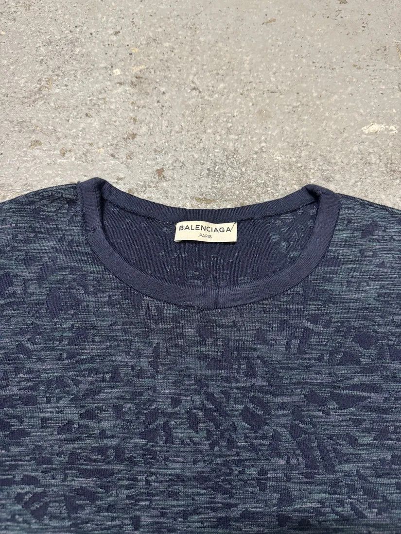 Balenciaga × Vintage SS2013 Balenciaga Navy Textured Sweater by Nicolas Ghesquiere Size US S / EU 44-46 / 1 - 11 Thumbnail