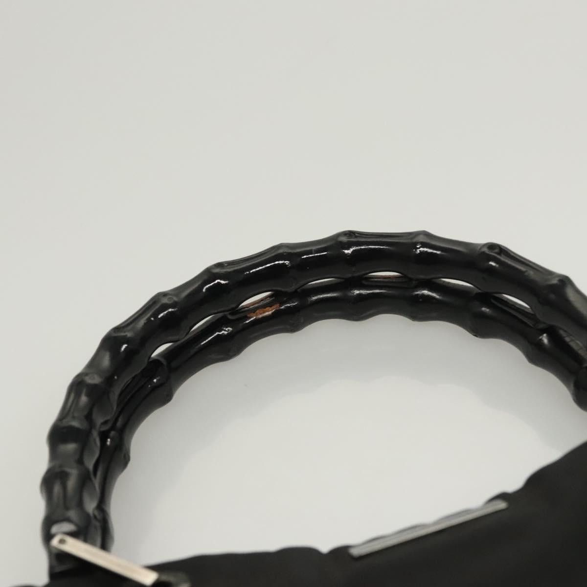 Gucci GUCCI Bamboo Hand Bag Nylon Black Silver 032 032 Size ONE SIZE - 8 Thumbnail