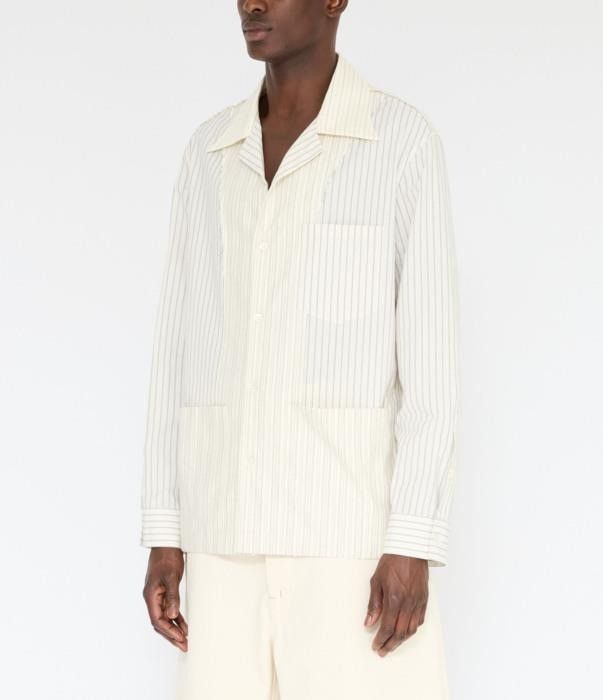 Maison Margiela o1bcso1str0426 Striped Cuban Collar Long-sleeve Shirt Size US S / EU 44-46 / 1 - 5 Thumbnail