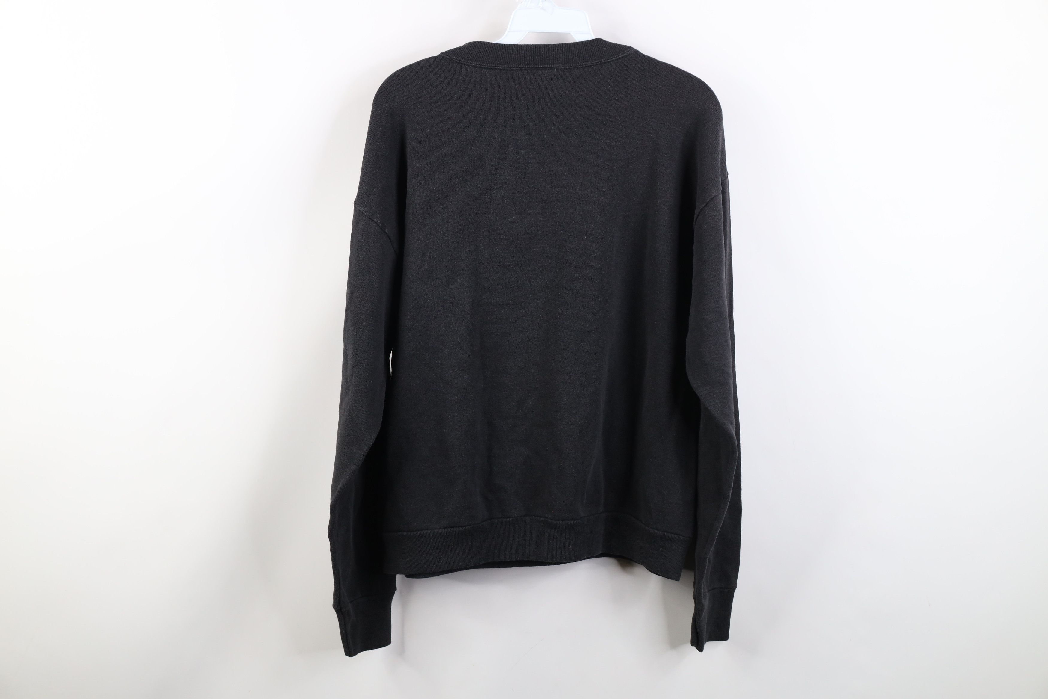 Vintage Vintage 70s Streetwear Blank Crewneck Sweatshirt Black USA Size L / US 10 / IT 46 - 10 Thumbnail
