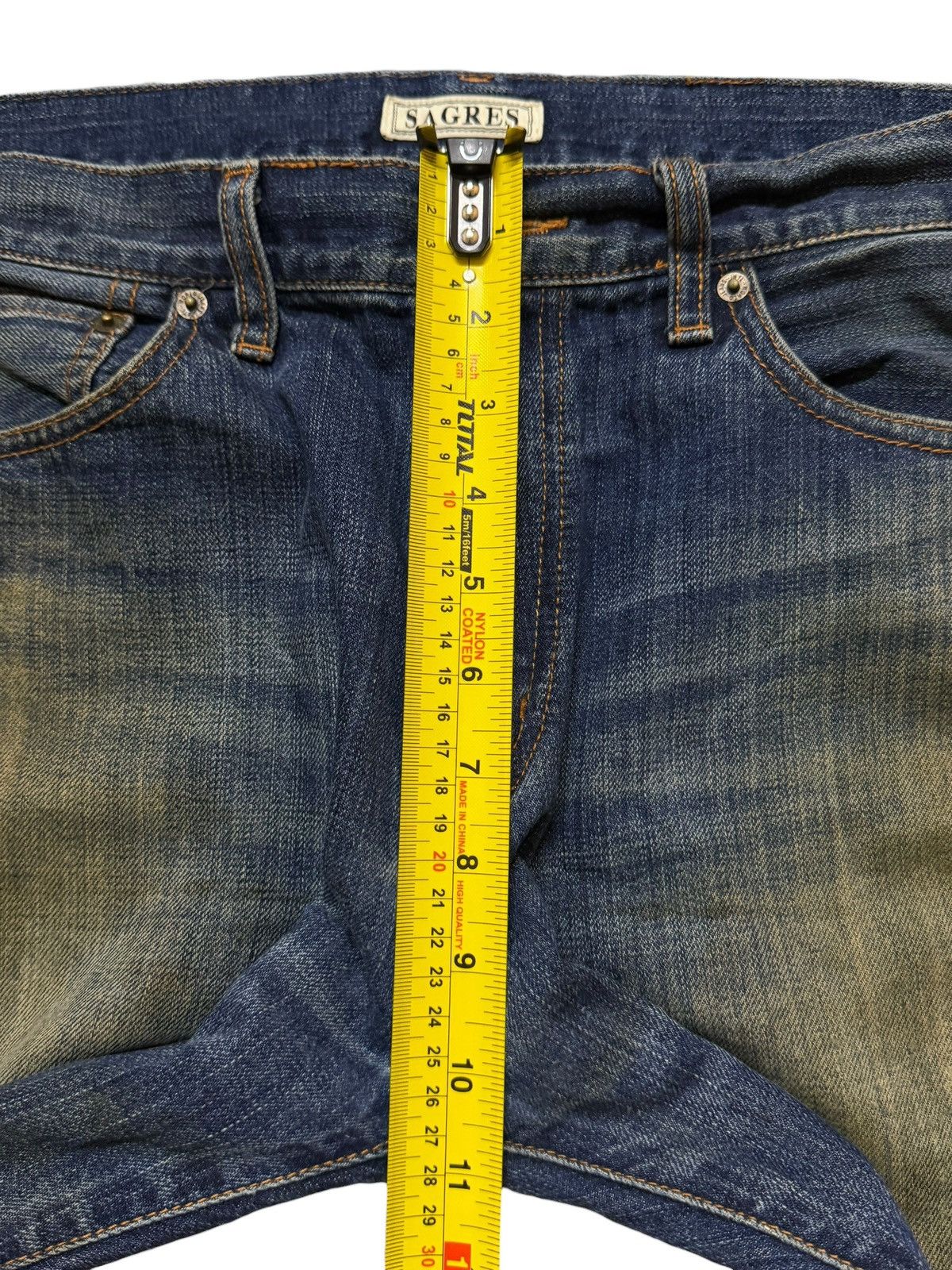 Helmut Lang Vintage Y2K Japanese Brand Blue Mud Wash Distress Straight Size US 32 / EU 48 - 10 Thumbnail