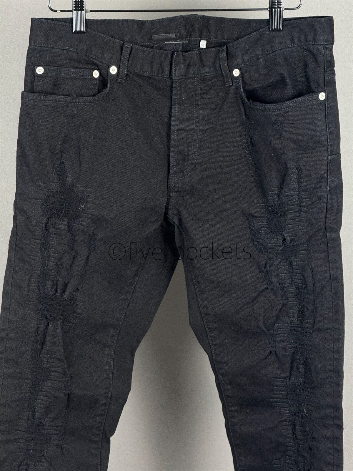 Dior 2013 Dior Homme Only For Japan Distressed Denim Jeans Size US 33 - 3 Thumbnail