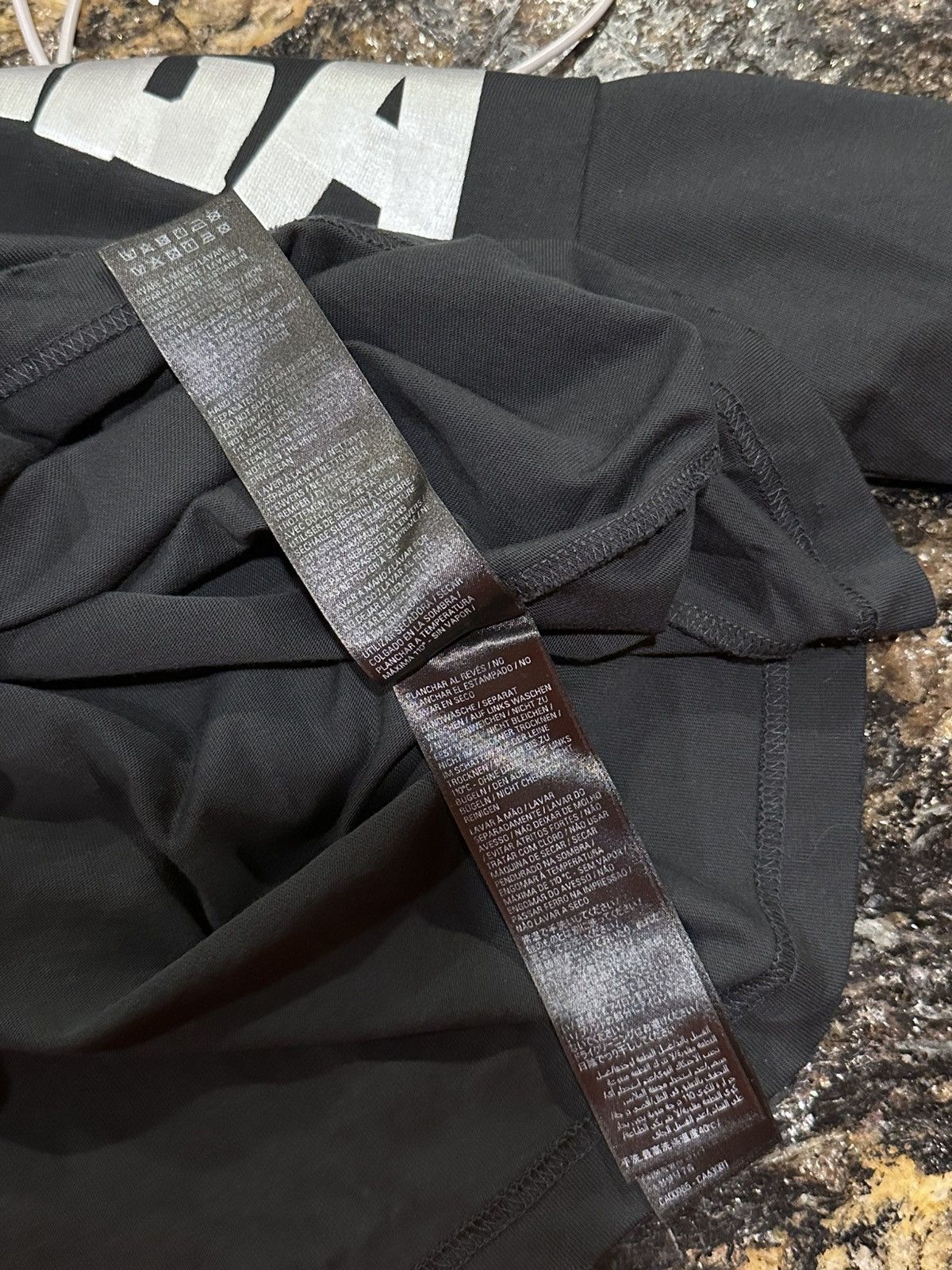 Balenciaga Balenciaga Distressed Type Silver Duct Tape Logo Black Tee Size US XS / EU 42 / 0 - 13 Thumbnail