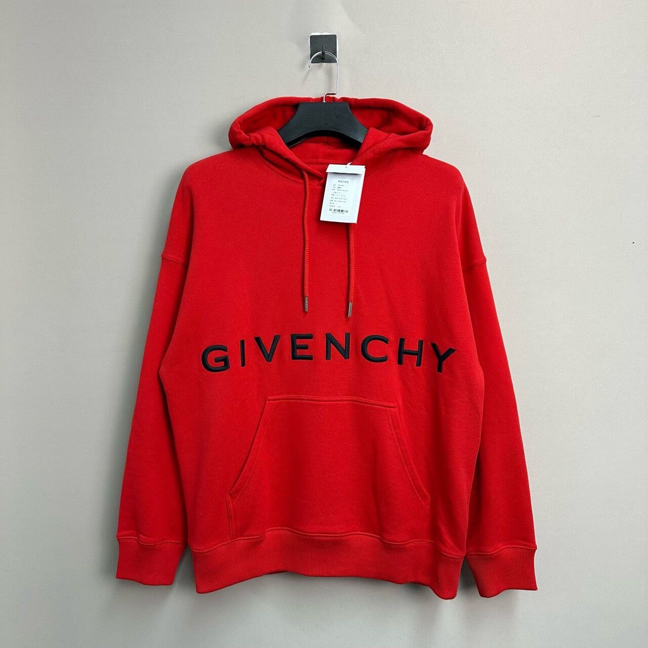 Givenchy givenchy red embroidered hoodie with tags Size US L / EU 52-54 / 3 - 1 Thumbnail