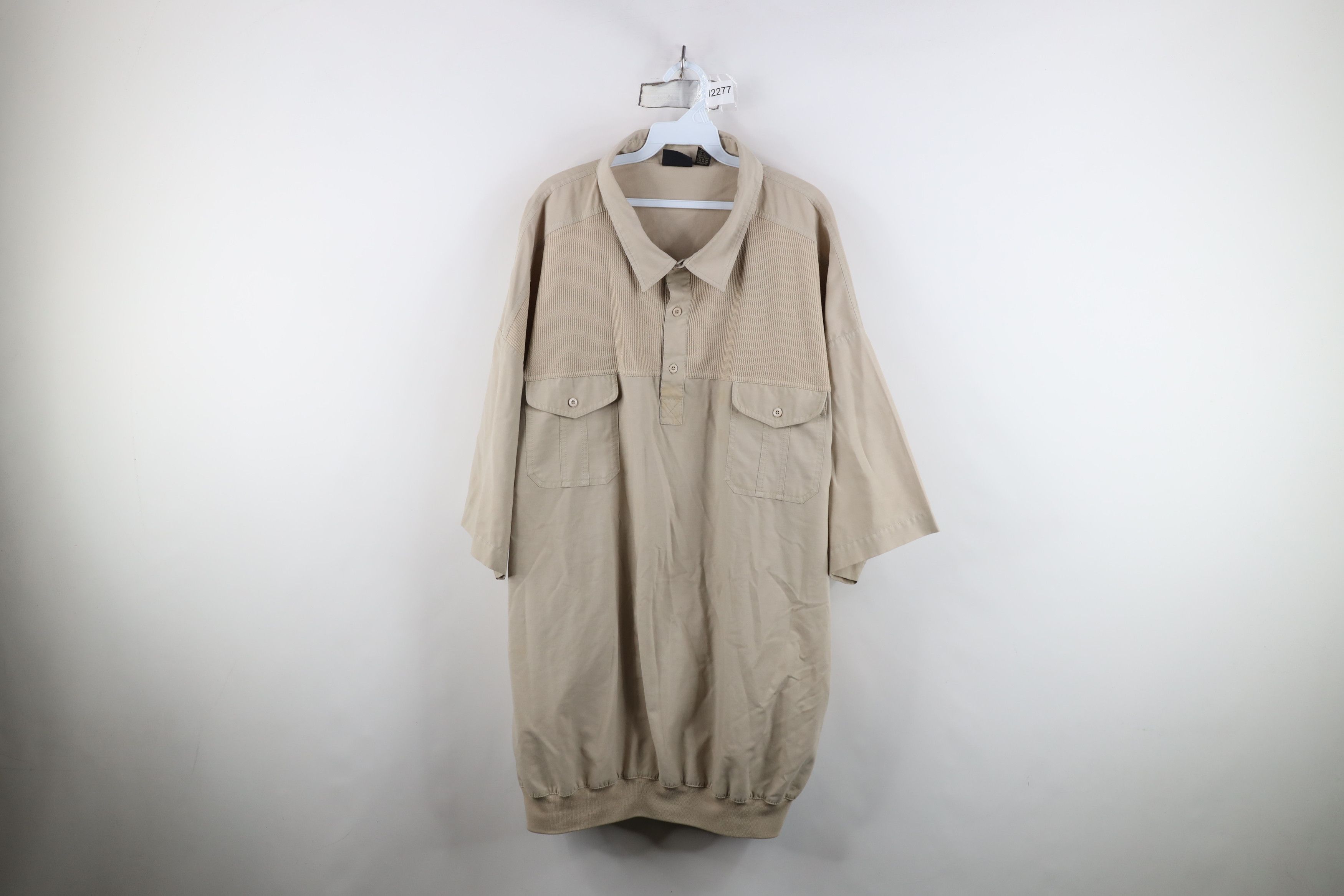 Vintage Vintage 90s Streetwear Ribbed Collared Pullover Polo Shirt Size US XXL / EU 58 / 5 - 1 Thumbnail