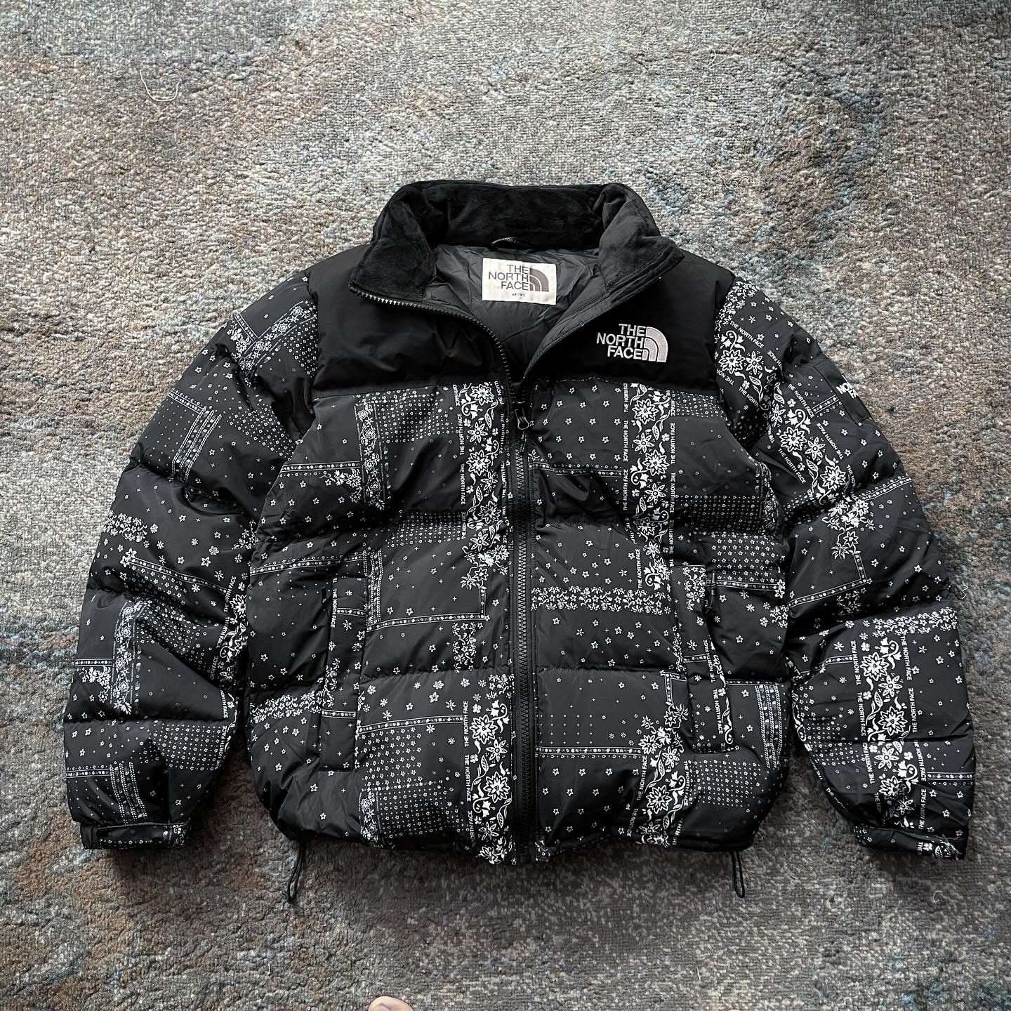 The North Face Nuptse Paisley Bandana Puffer Down Jacket Korea Limit Grailed