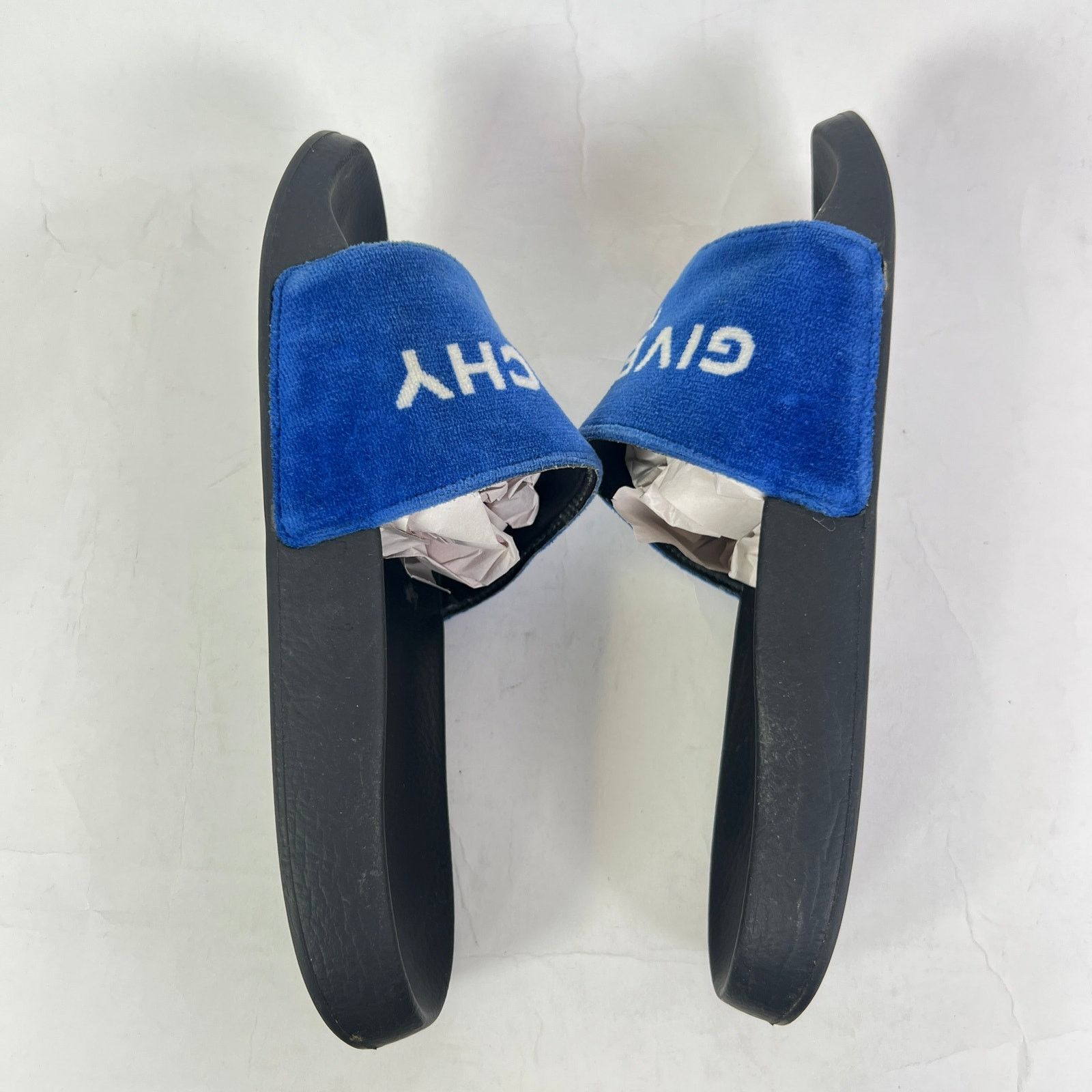 Givenchy Givenchy Blue Velvet Printed Sandals Size US 5.5 / IT 35.5 - 4 Thumbnail