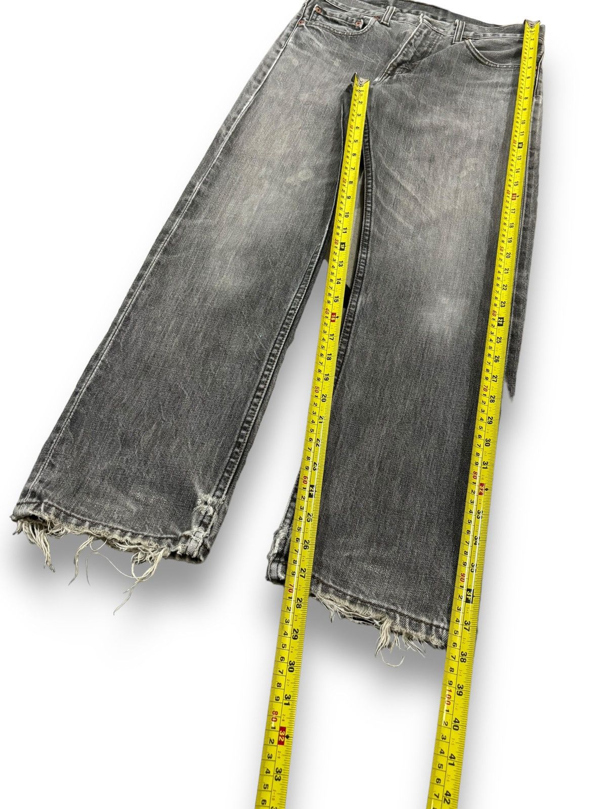Levi's Vintage 80s Levis 505 Faded Distressed Grunge Jeans 29x27 Size US 29 - 18 Thumbnail