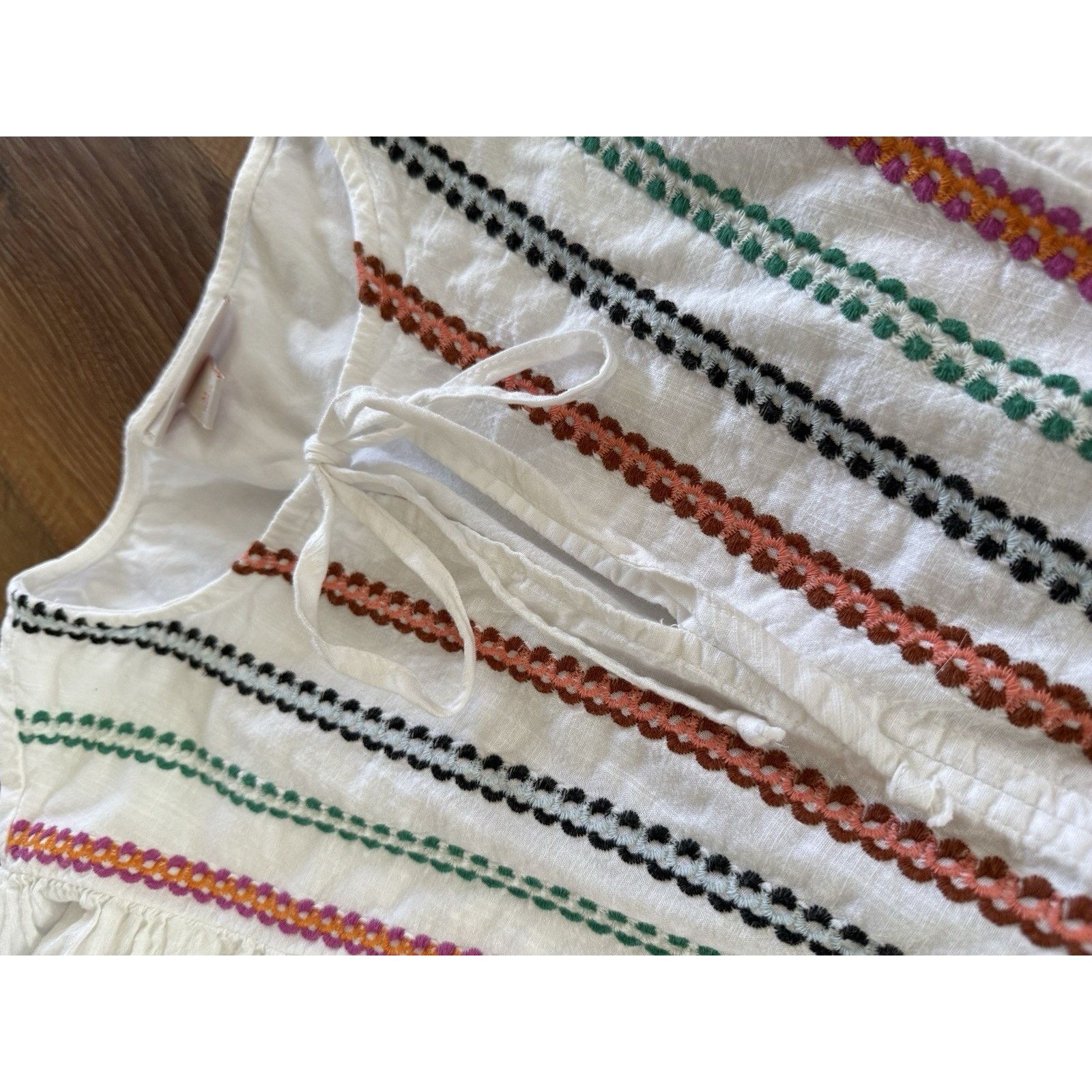 Other Knox Rose Women’s Dress XL White Embroidered Pockets GUC Size XL / US 12-14 / IT 48-50 - 8 Thumbnail