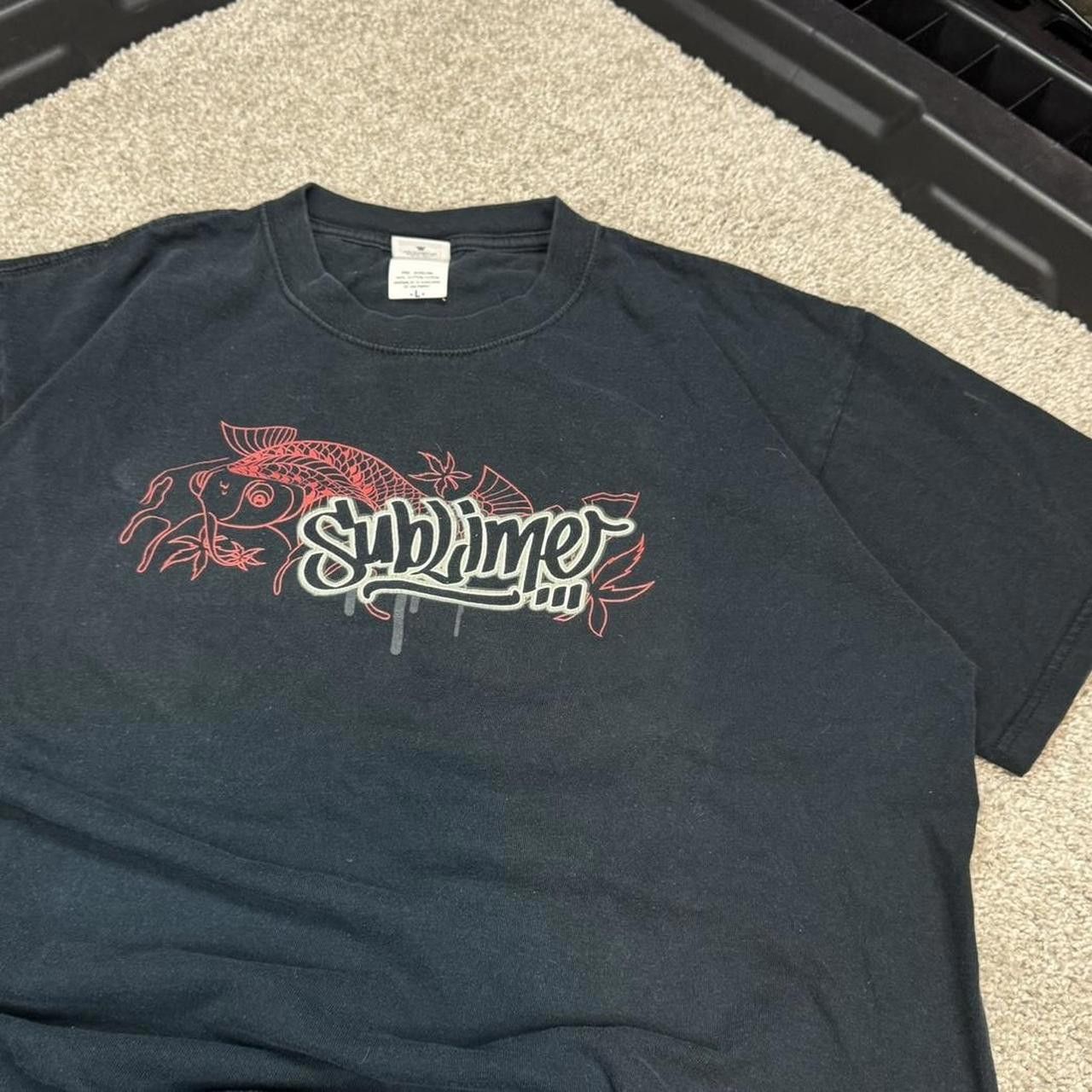 Vintage y2k Navy Sublime Tee, Tag sale not readable