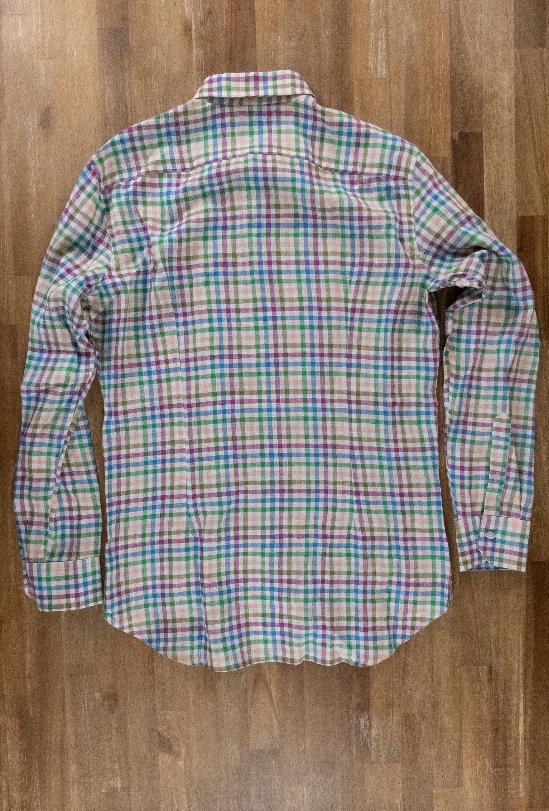 Etro ETRO Milano colorful plaid white linen shirt 41 16 authentic Size US L / EU 52-54 / 3 - 6 Thumbnail
