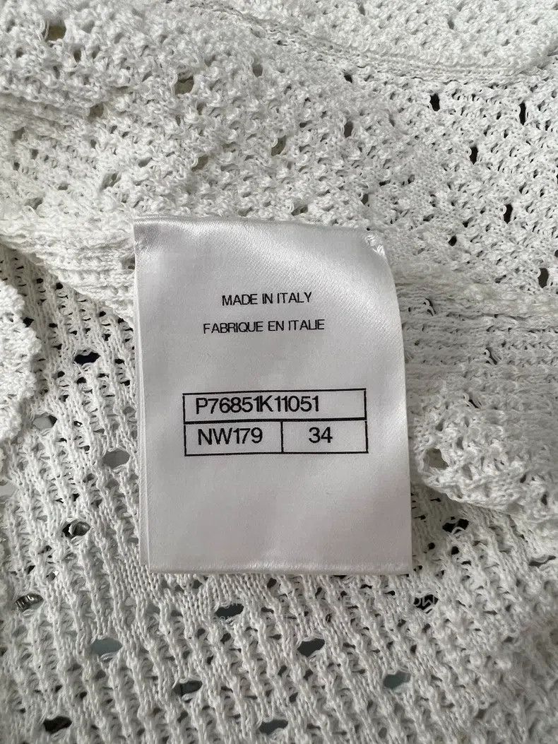 Chanel Chanel 24P white knitted hollowed-out pink-edged vest Size XXS / US 00 / IT 34 - 5 Thumbnail