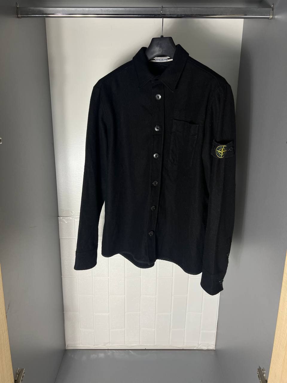 Stone Island VINTAGE STONE ISLAND SHIRT RETRO WOOL ITALIAN DESIGNER 90s Size US XL / EU 56 / 4 - 3 Thumbnail