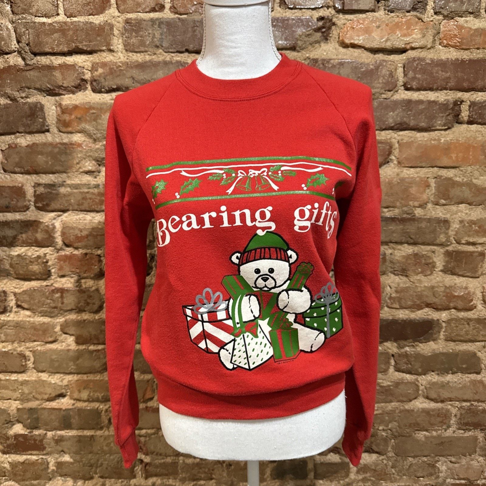 Other 80’s Grandma Christmas Bear Sweatshirt Size M Made In USA- Size M / US 6-8 / IT 42-44 - 1 Thumbnail