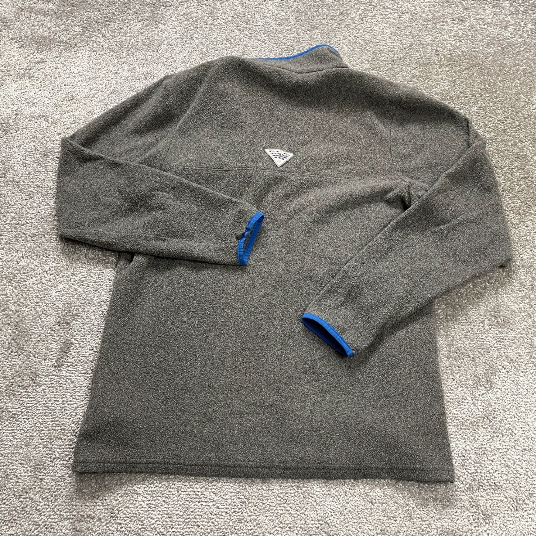 Vintage Columbia Sweatshirt Men Small Gray PFG Fleece Jacket Outdoor Fishing Snap Button Pullover Size US S / EU 44-46 / 1 - 2 Thumbnail