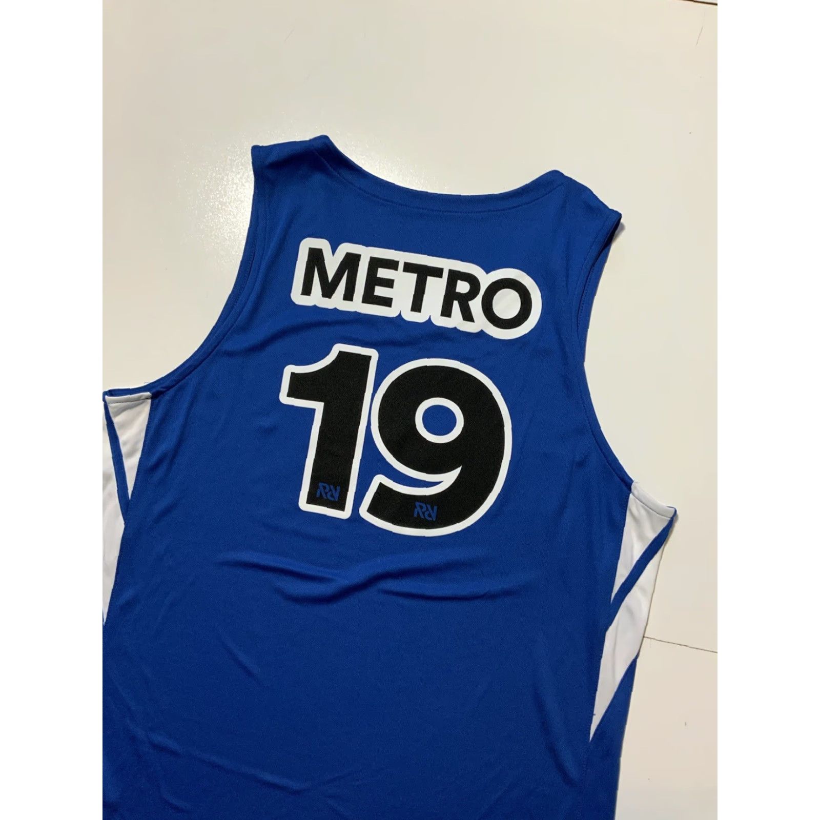 Nike VINTAGE Nike Spotify RapCaviar All RapCaviar Team Metro Boomin Basketball Jersey XL Blue Mens Size US XL / EU 56 / 4 - 4 Thumbnail