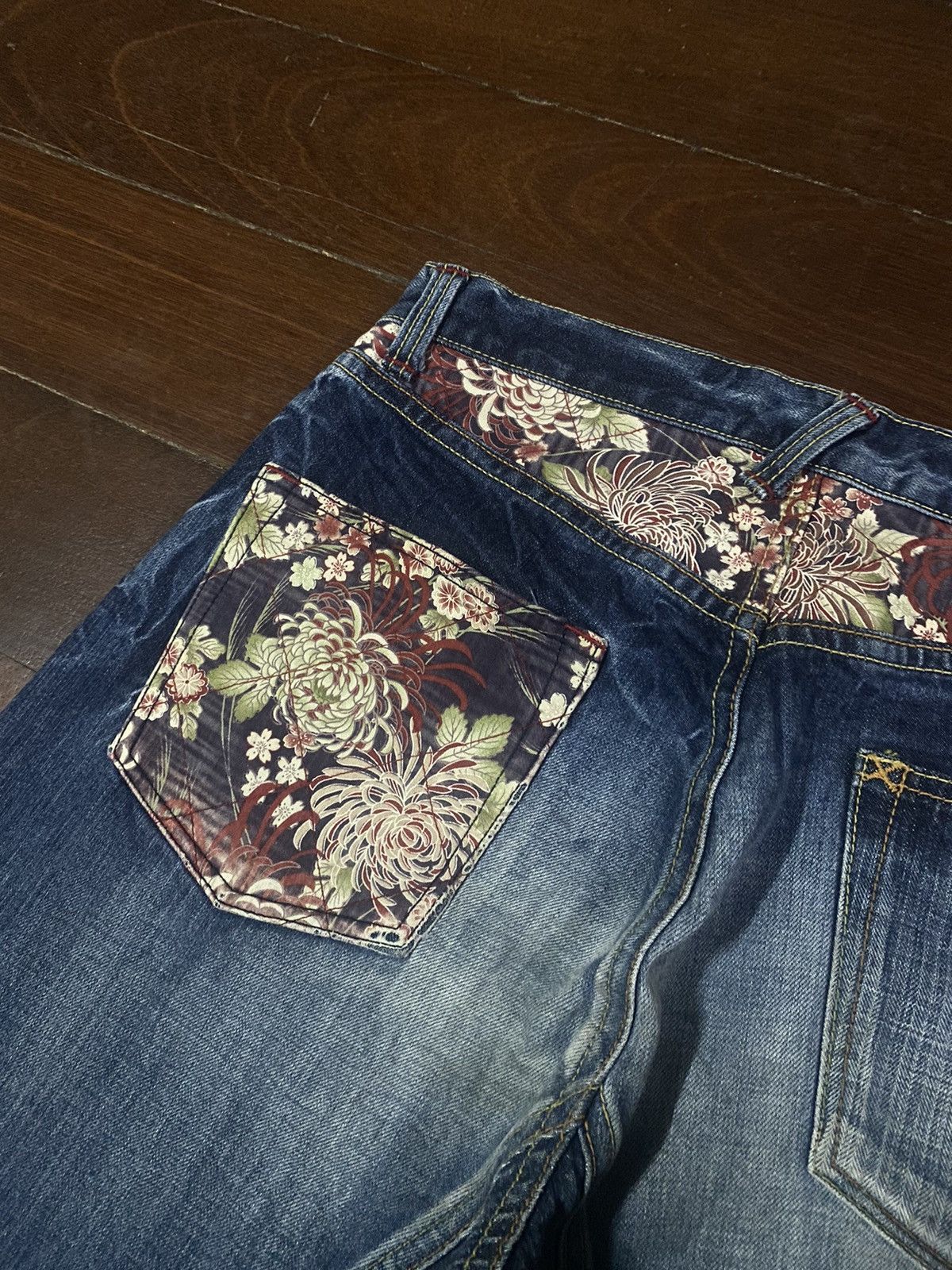 Eternal × Japanese Brand Vintage 90s🔥ETERNAL🔥Distressed Sukajan Hybrid Jeans B1 Size US 34 / EU 50 - 16 Thumbnail