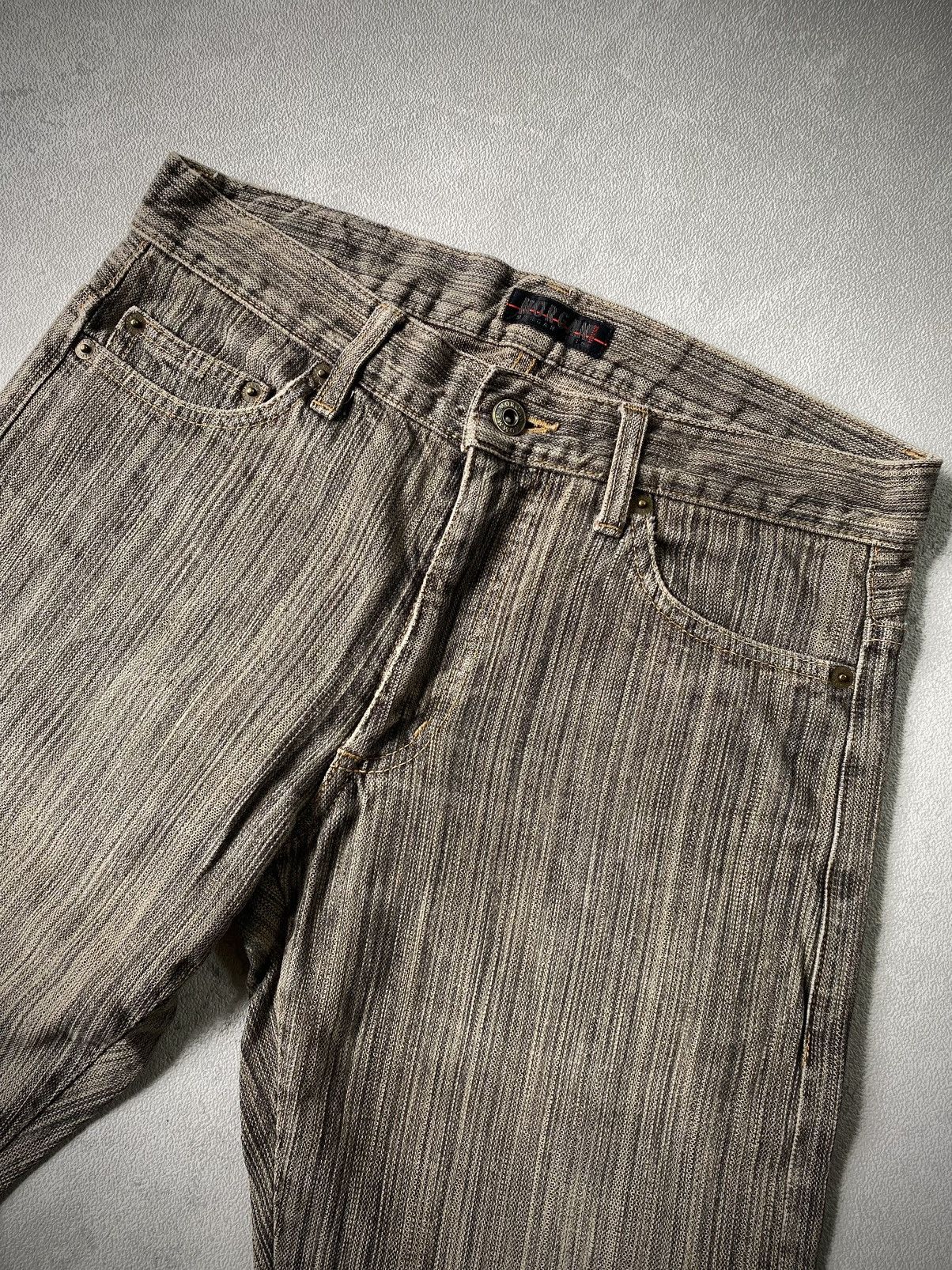 If Six Was Nine texture rusty flare denim pants by morgan homme Size US 31 - 5 Thumbnail