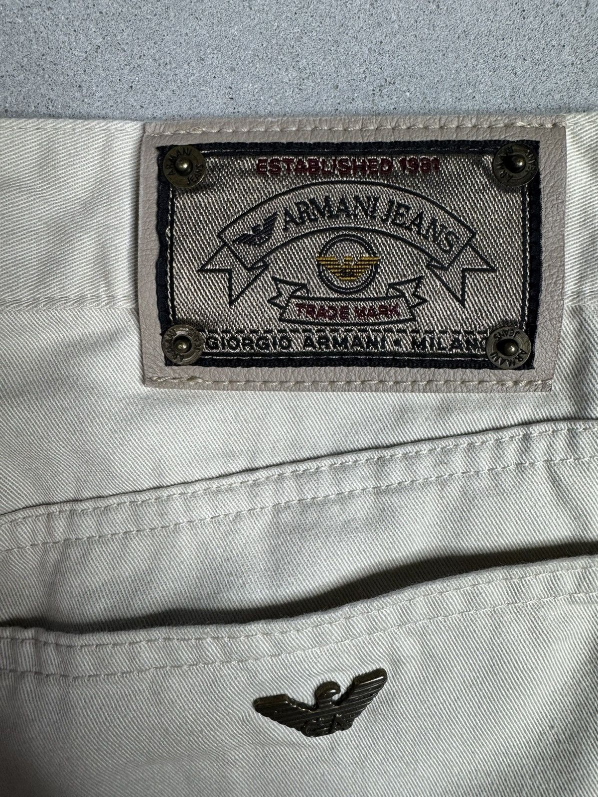 Giorgio Armani × Vintage ARMANI JEANS VINTAGE SZ 32 LINEN COTTON MADE IN ITALY MEN'S Size US 32 / EU 48 - 7 Thumbnail